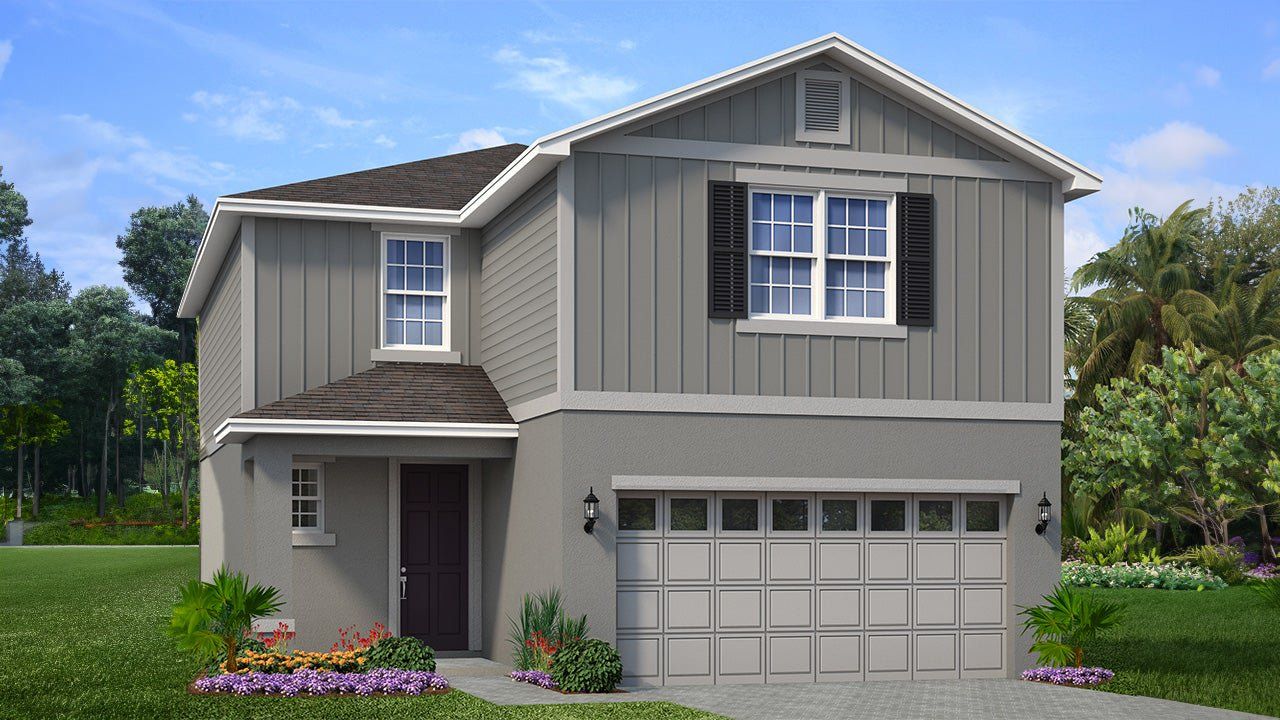 Representative exterior photo of a completed home built from the Triumph by Park Square Residential in Highfield at Twisted Oaks, Wildwood, FL (Image 2).