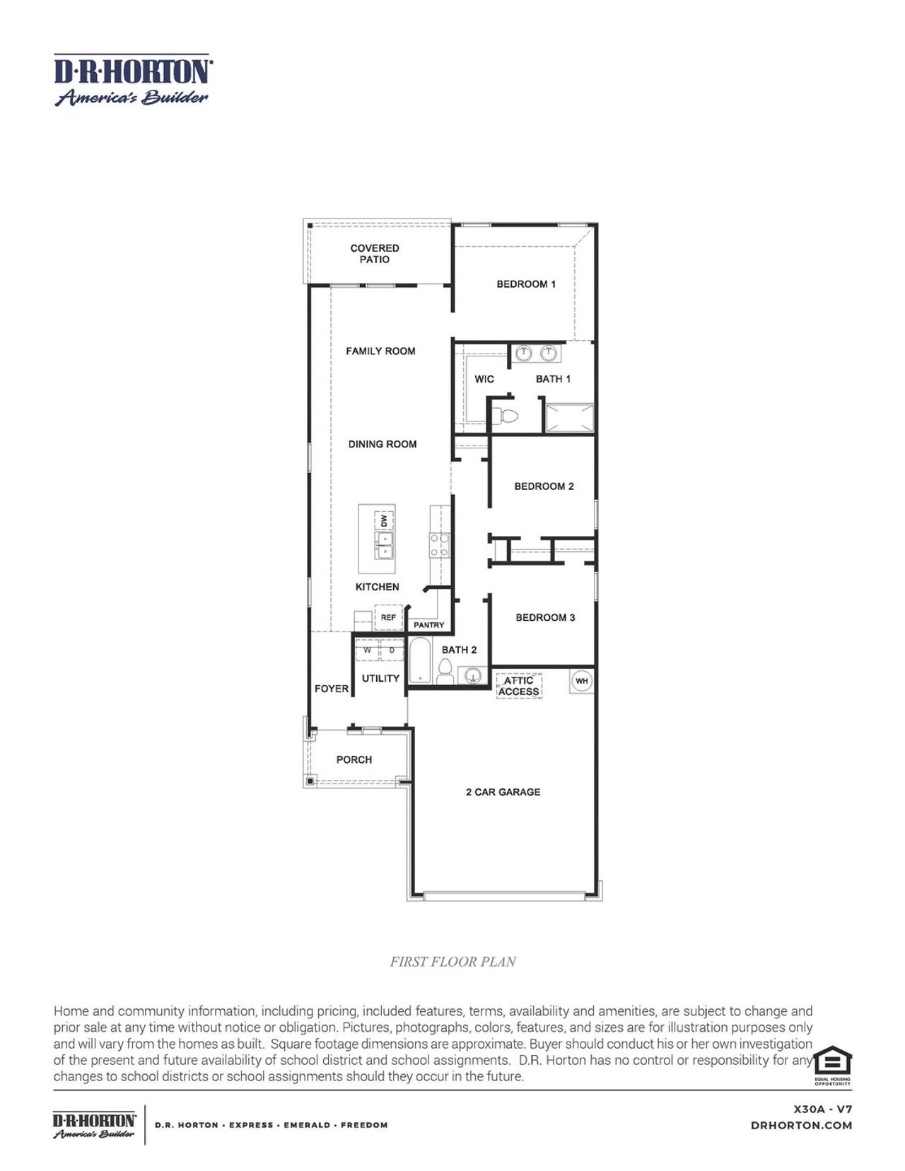 2D floor plan layout of this home in Allison Park, Houston, TX (Image 2).