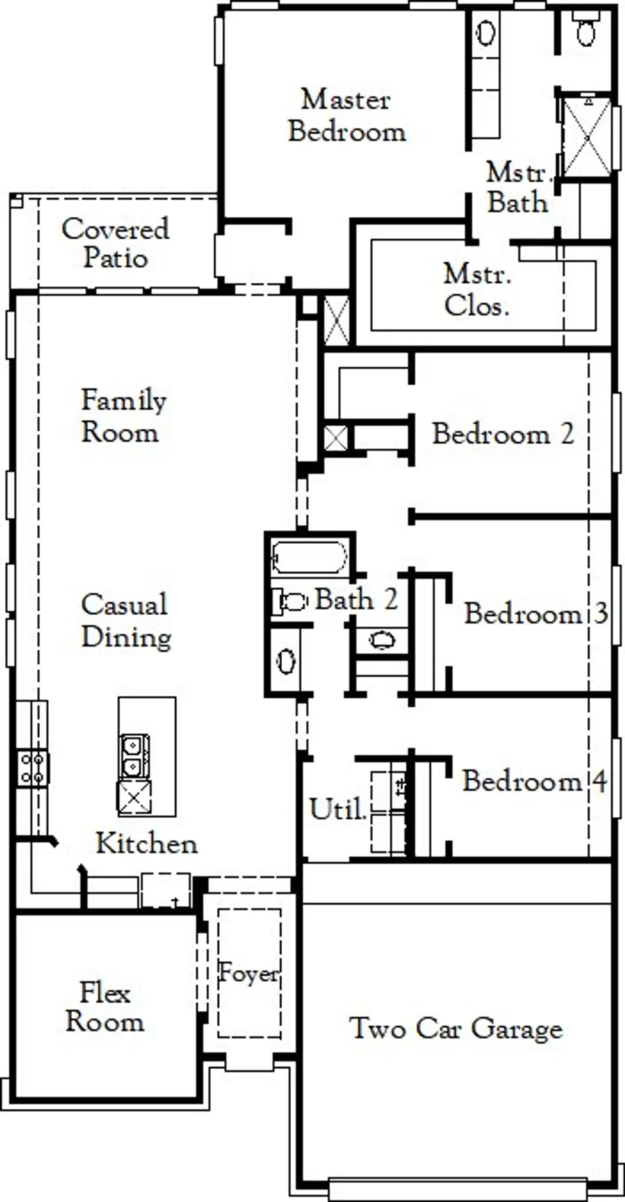 2D floor plan layout of this home in Hulen Trails, Fort Worth, TX (Image 2).