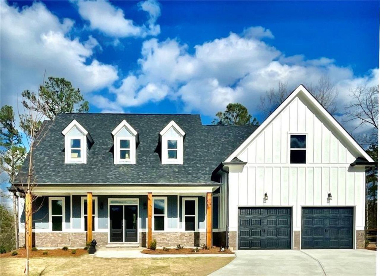 Front exterior of a new home in , Waleska, GA, highlighting curb appeal (Image 2).