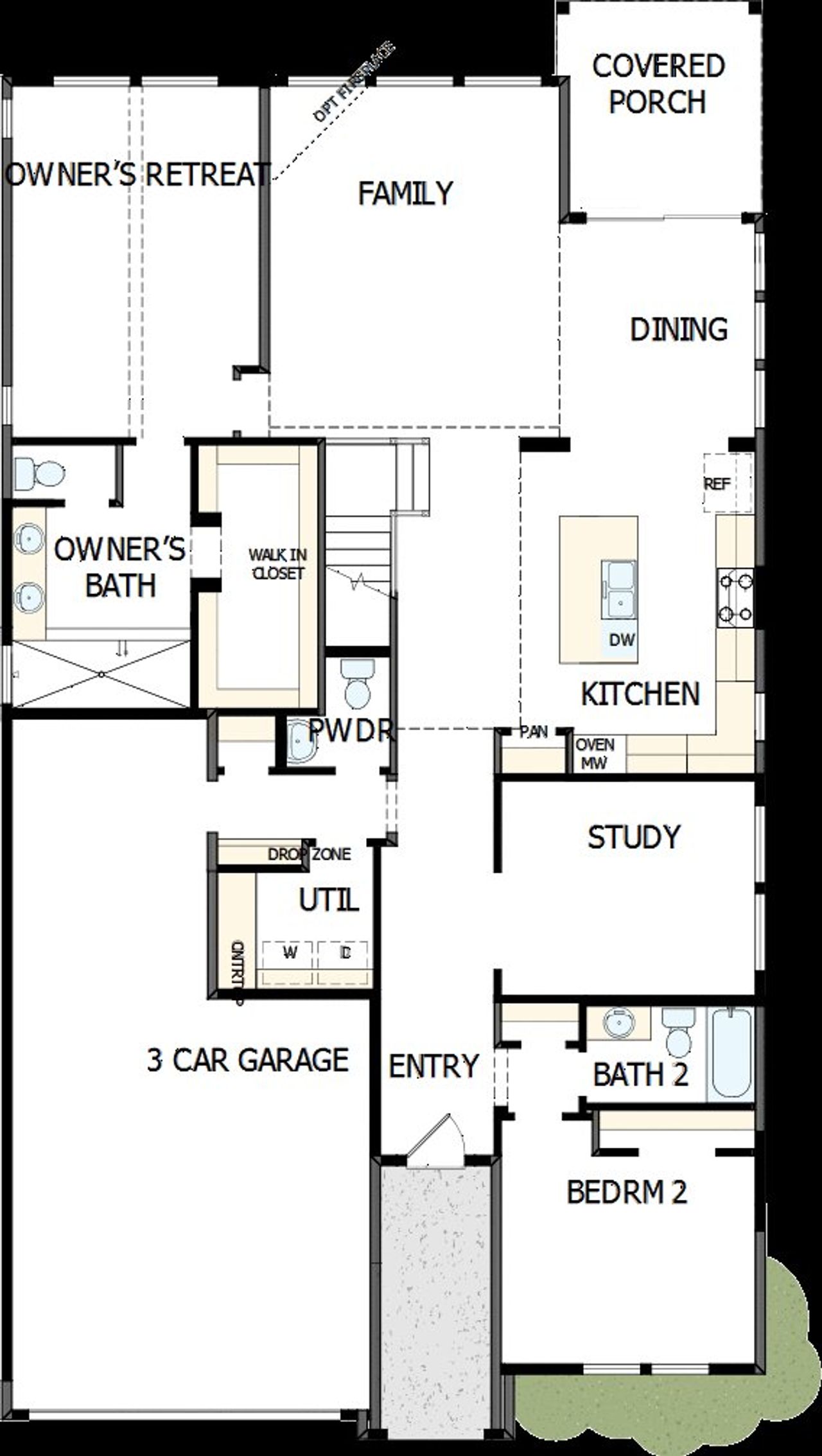 2D floor plan layout of this home in Painted Tree - Classic Series, McKinney, TX (Image 2).