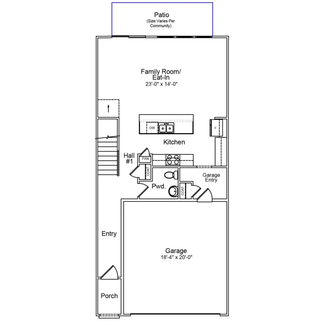 2D floor plan layout of this home in Sweetbrier, Durham, NC (Image 2).