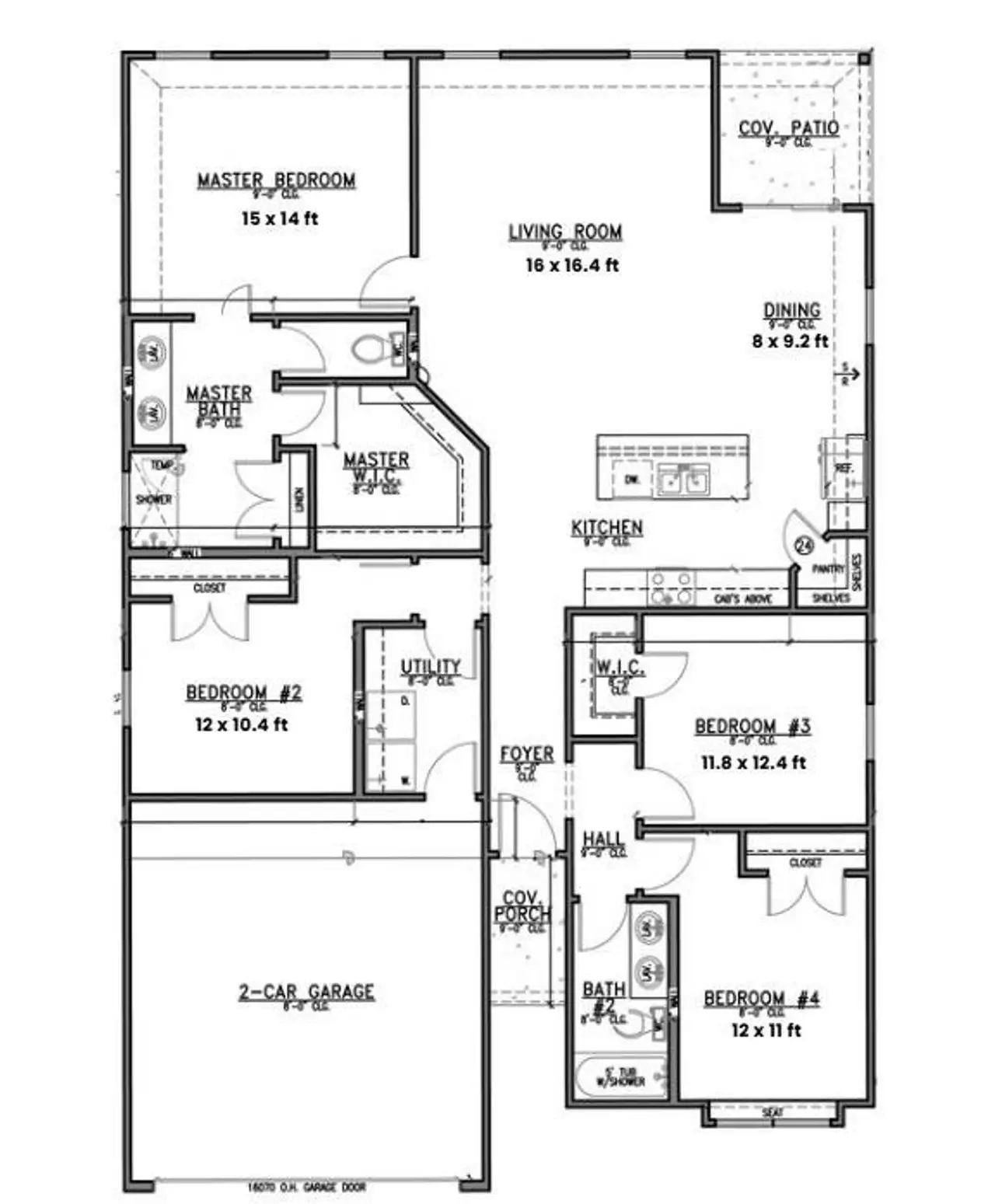 2D floor plan layout of this home in Lexington Heights, Willis, TX (Image 2).