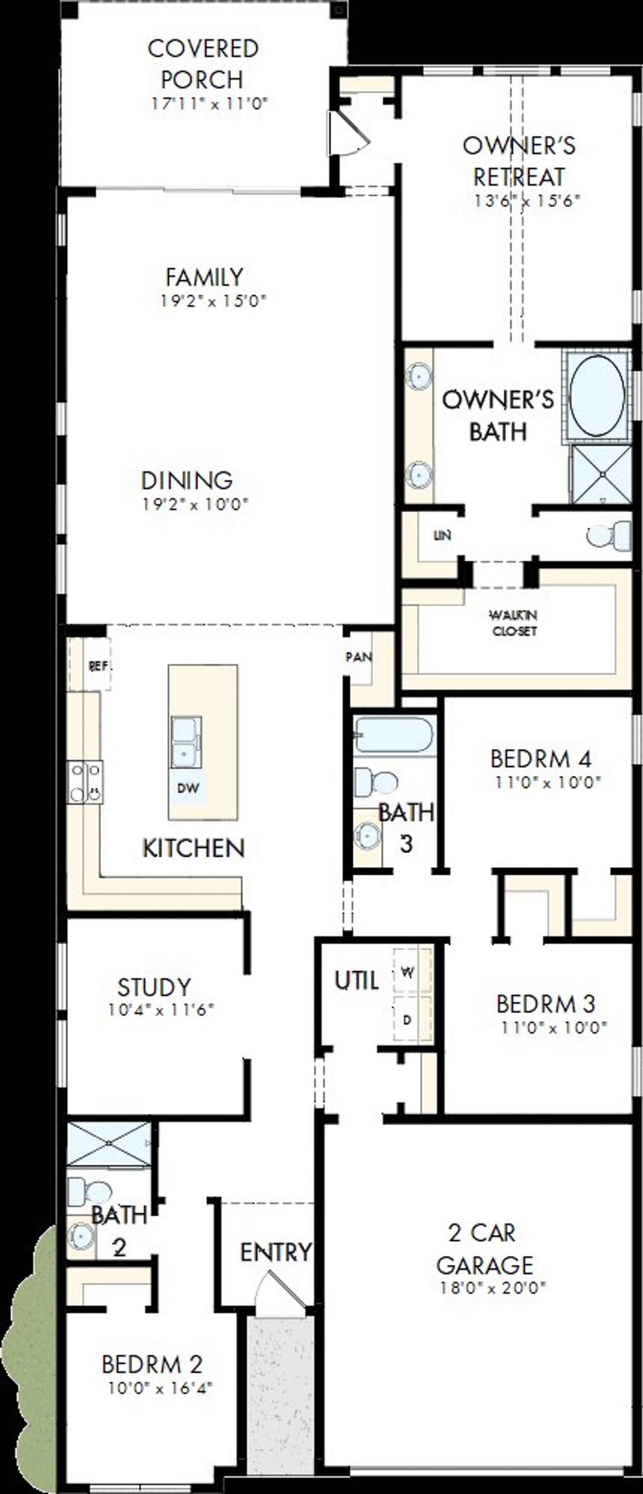 2D floor plan layout of this home in Jubilee - Reserve Collection, Hockley, TX (Image 2). 2D floor plan layout of this home in Jubilee - Reserve Collection, Hockley, TX (Image 2).