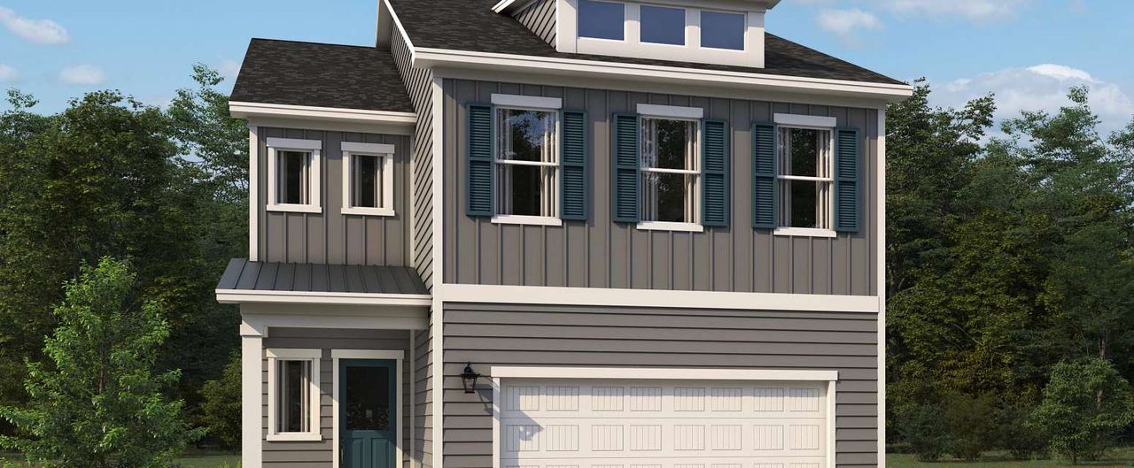 Representative exterior photo of a completed home built from the Santorini - Waterway by Ashton Woods in Blue Heron Retreat, Little River, SC (Image 2).