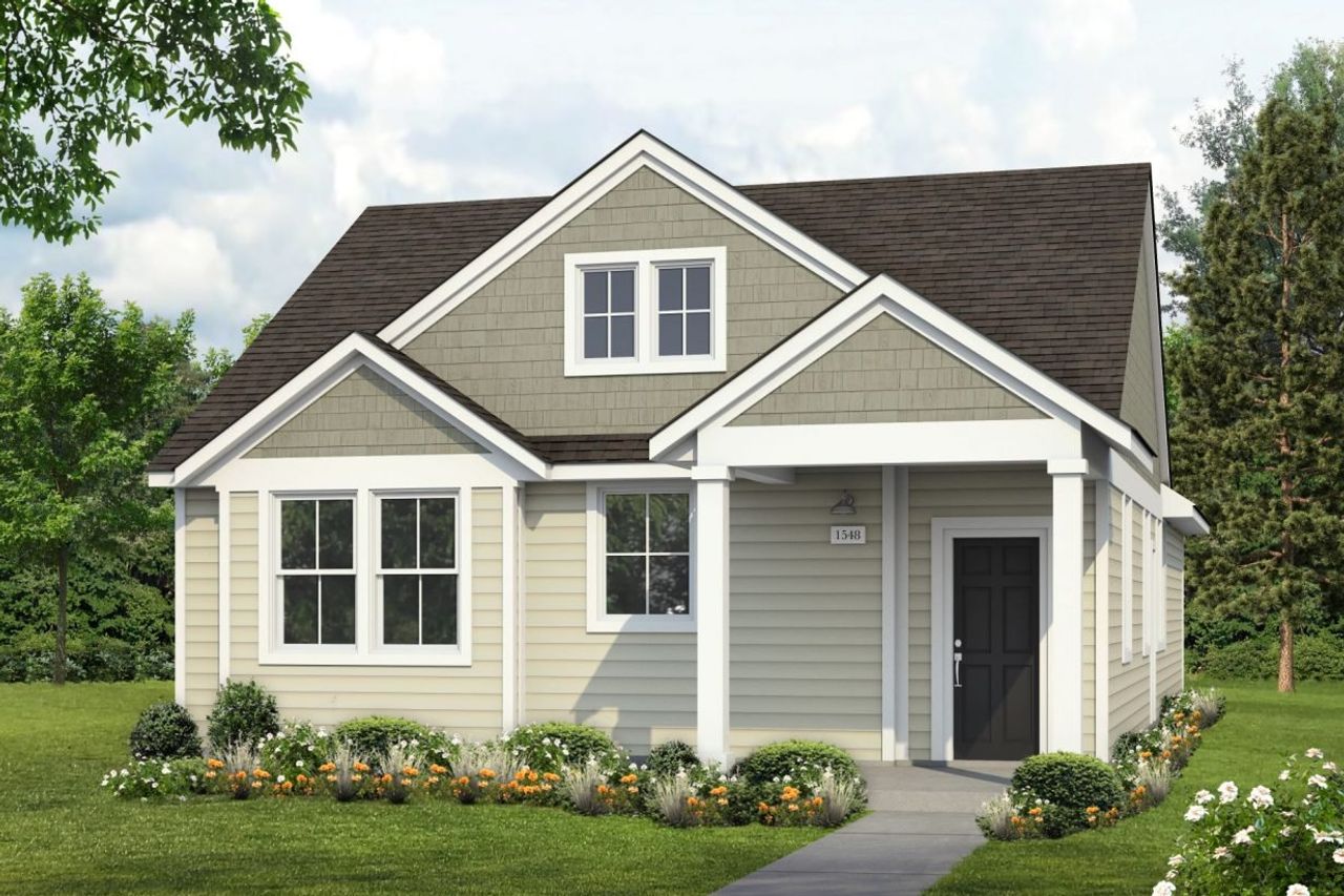 Representative exterior photo of a completed home built from the Harvest Ridge 1548 by Brohn Homes in Harvest Ridge, Elgin, TX (Image 2).