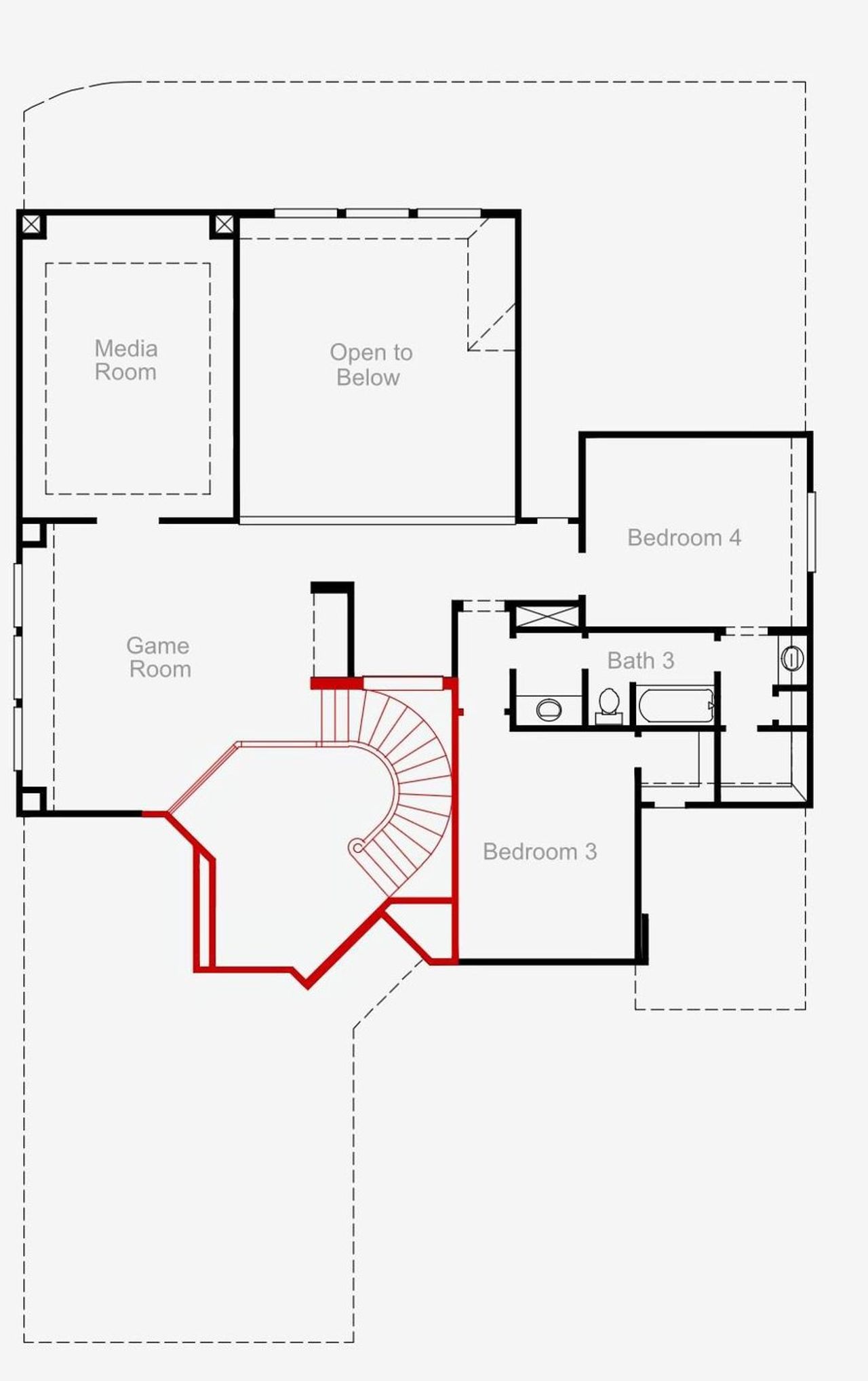 2D floor plan layout of this home in Valencia 60', Manvel, TX (Image 2).