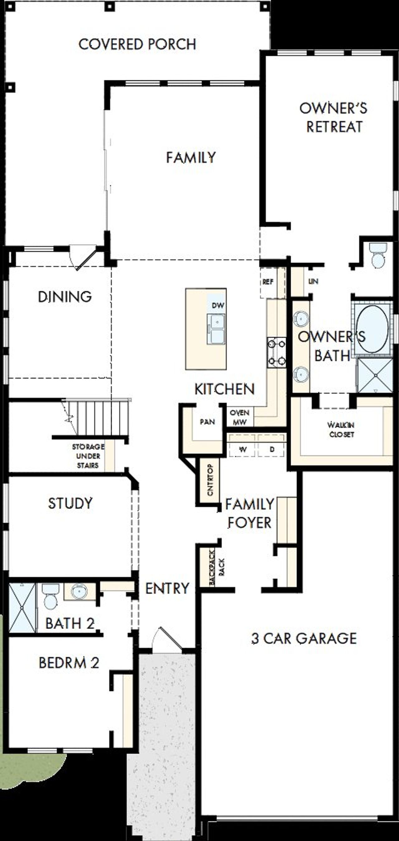 2D floor plan layout of this home in Walsh Classic, Fort Worth, TX (Image 2).