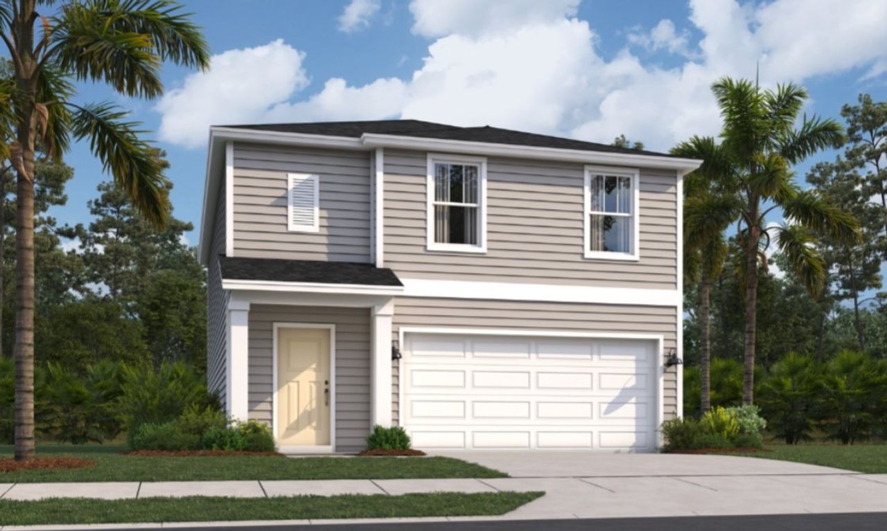 Representative exterior photo of a completed home built from the Firethorn by Breeze Homes in Walker’s Ridge – Phase II, Jacksonville, FL (Image 2). Representative exterior photo of a completed home built from the Firethorn by Breeze Homes in Walker’s Ridge – Phase II, Jacksonville, FL (Image 2).