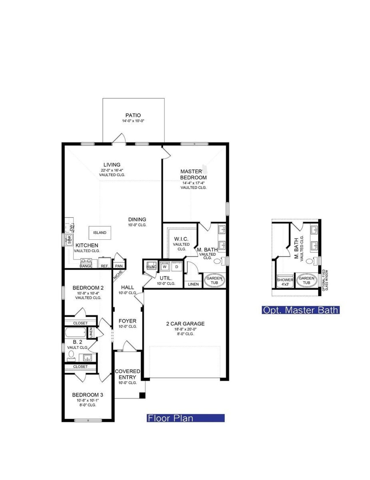 2D floor plan layout of this home in Wyld Palms, Inverness, FL (Image 2).