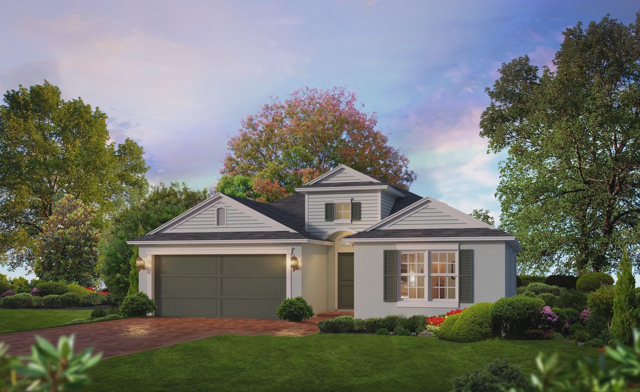 Representative exterior photo of a completed home built from the Laguna - Classic Series | 50' Wide Lots by ICI Homes in Oakmont, Gainesville, FL (Image 2).