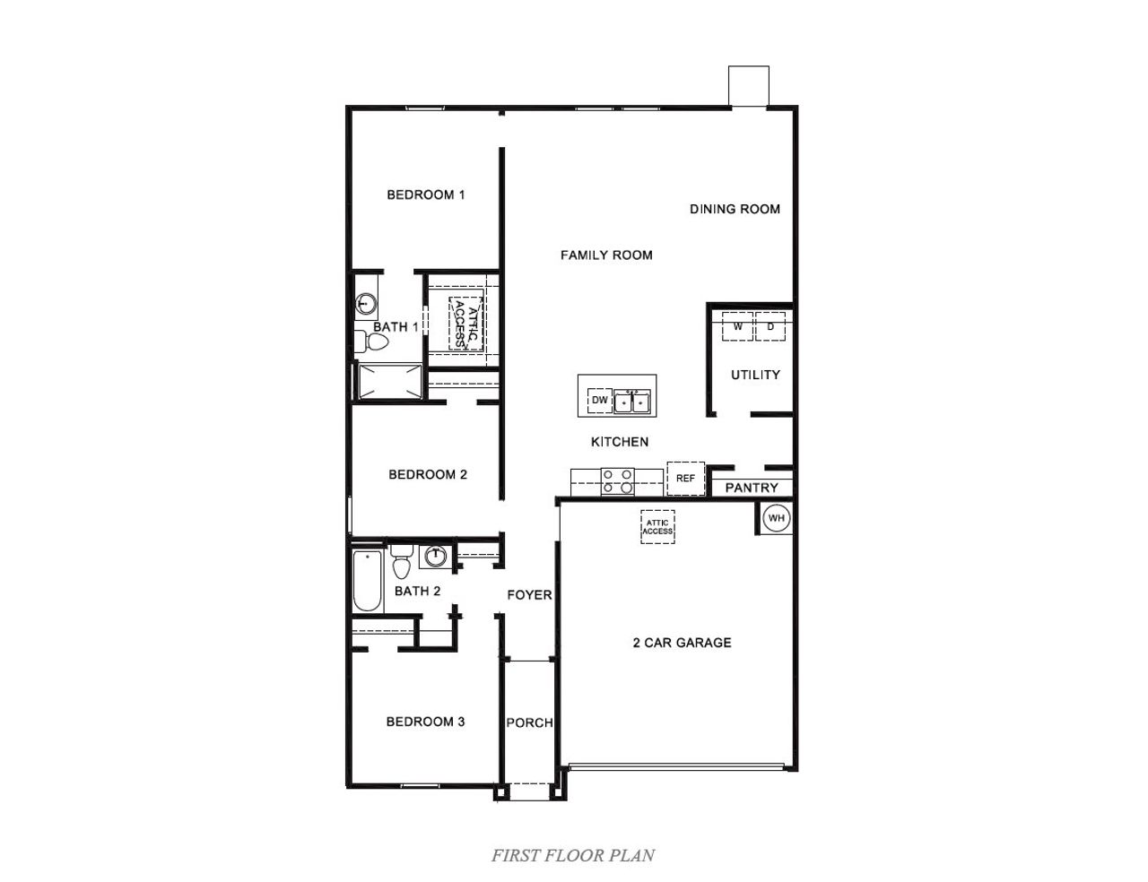 2D floor plan layout of this home in Kokomo, Rockport, TX (Image 2).