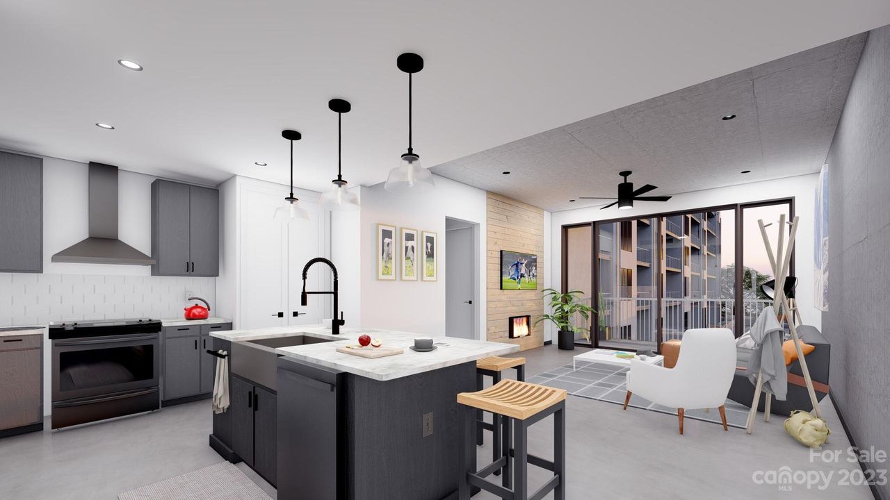 Furnished interior view inside a new home in Prosperity, Charlotte (Image 2).