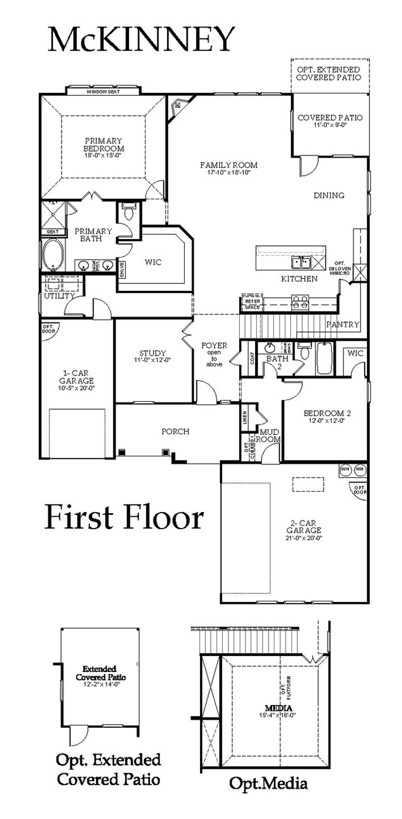 2D floor plan layout of this home in Brookshire at Legacy Hills, Celina, TX (Image 2).
