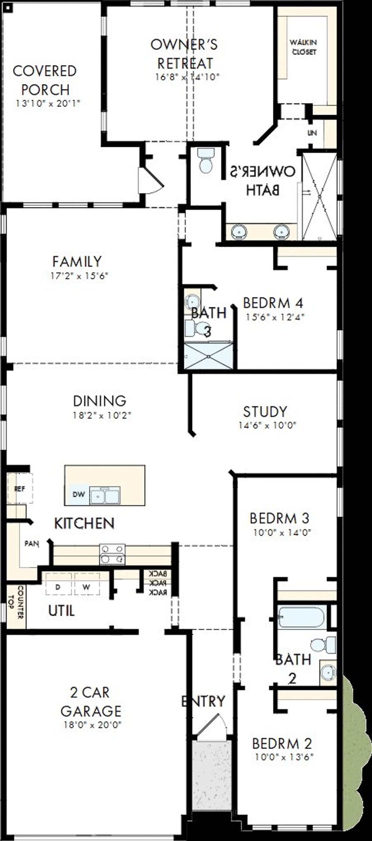 2D floor plan layout of this home in Flora, Hutto, TX (Image 2). 2D floor plan layout of this home in Flora, Hutto, TX (Image 2).