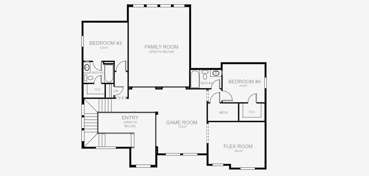 2D floor plan layout of this home in Sanctuary at Seaire, Parrish, FL (Image 2).