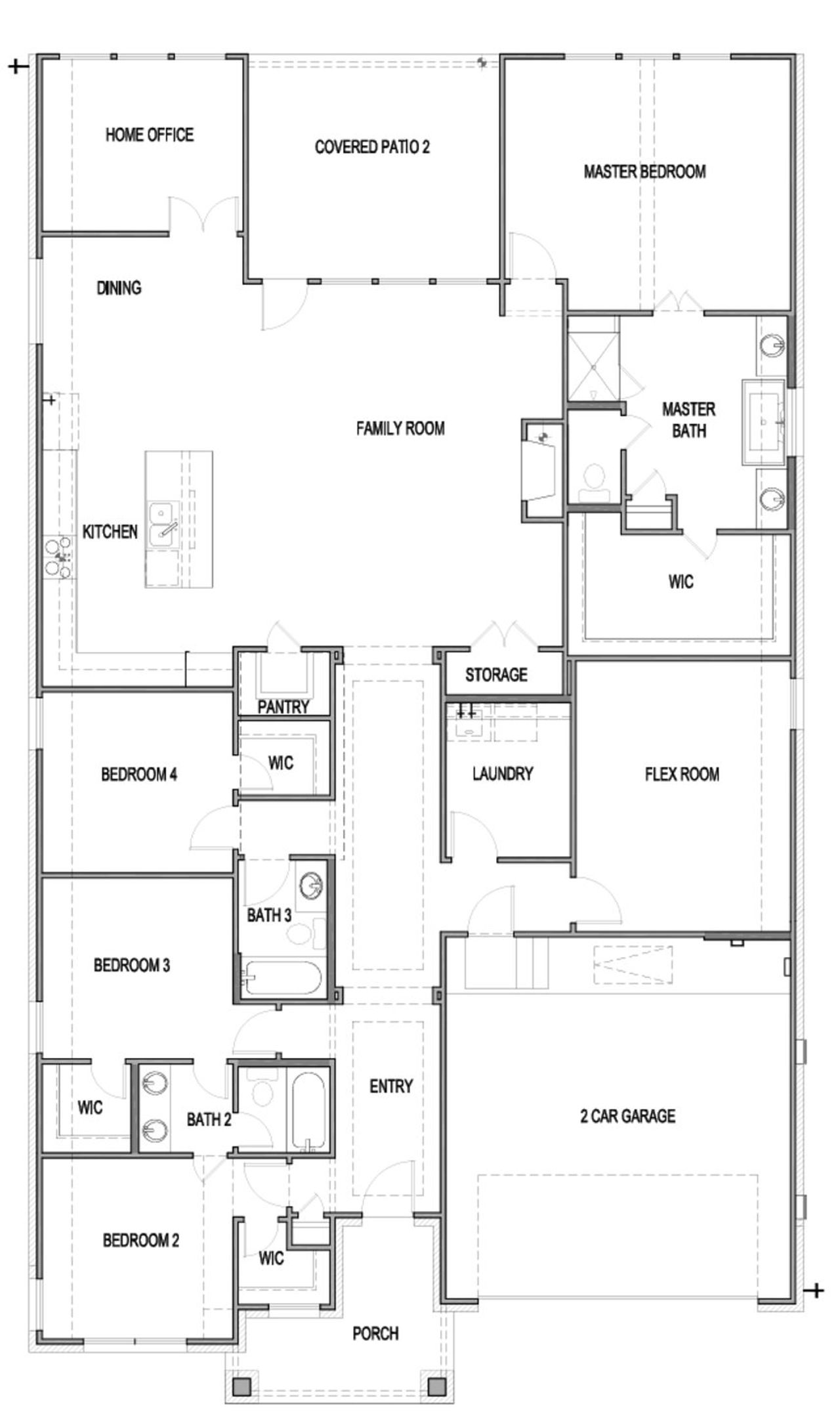 2D floor plan layout of this home in Meyer Ranch, New Braunfels, TX (Image 2). 2D floor plan layout of this home in Meyer Ranch, New Braunfels, TX (Image 2).