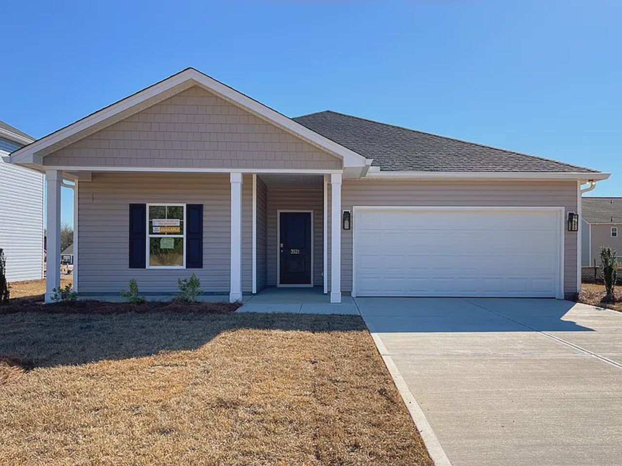 Front exterior of a new home in Portrait Hills, Aiken, SC, highlighting curb appeal (Image 2).
