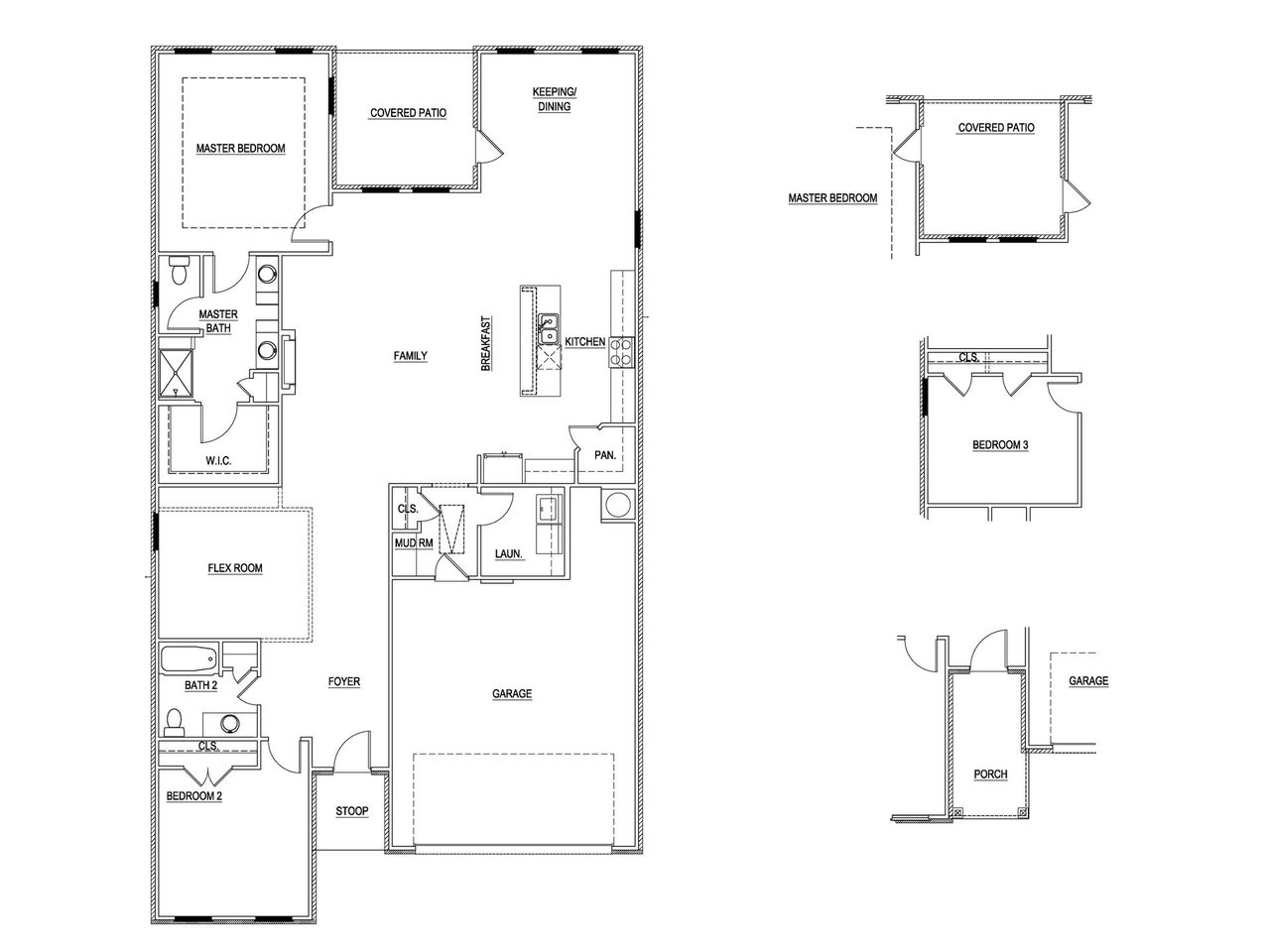 2D floor plan layout for the Evergreen by McKinley Homes in Cooper's Walk, Loganville, GA (Image 2). 2D floor plan layout for the Evergreen by McKinley Homes in Cooper's Walk, Loganville, GA (Image 2).