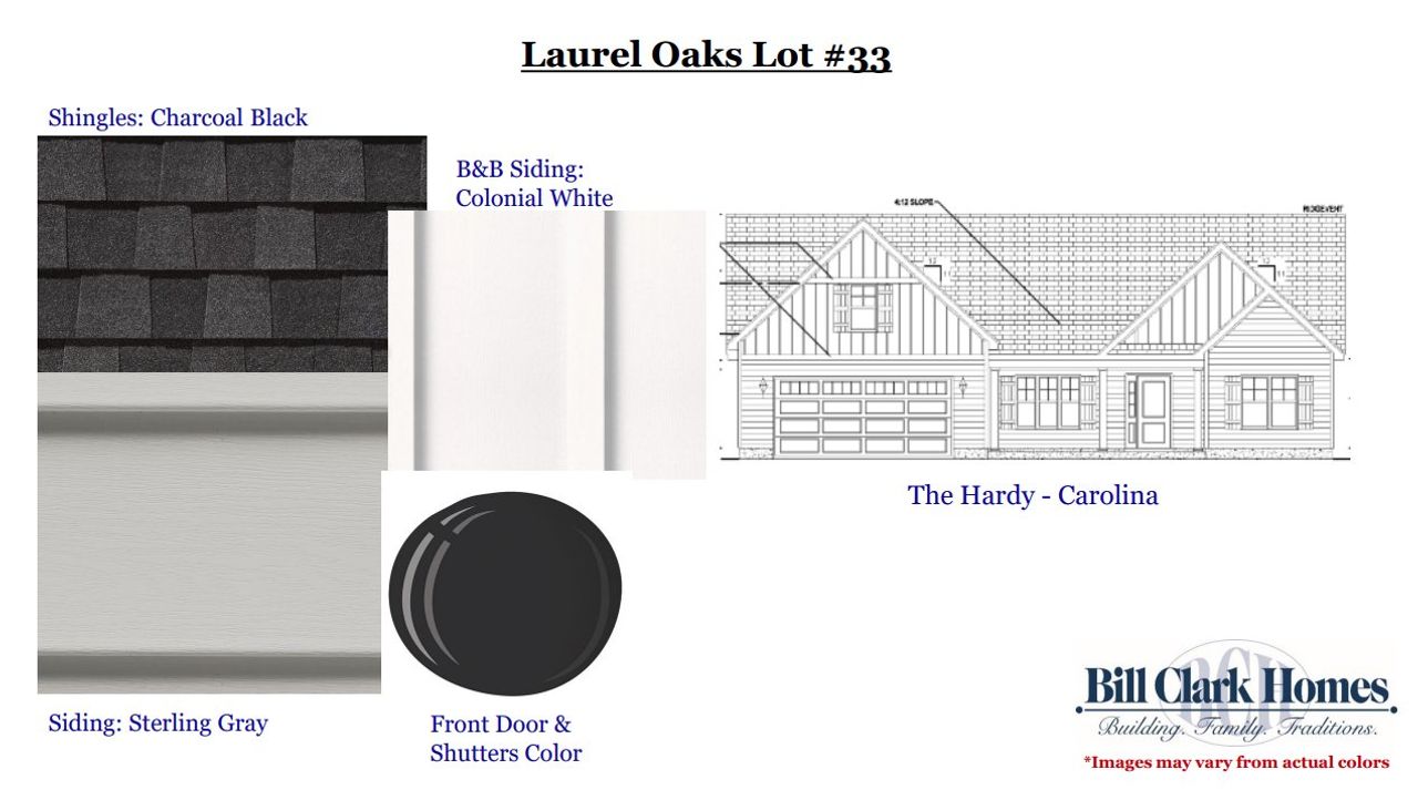 Sample of building materials used in homes in Laurel Oaks, Greenville (Image 2).