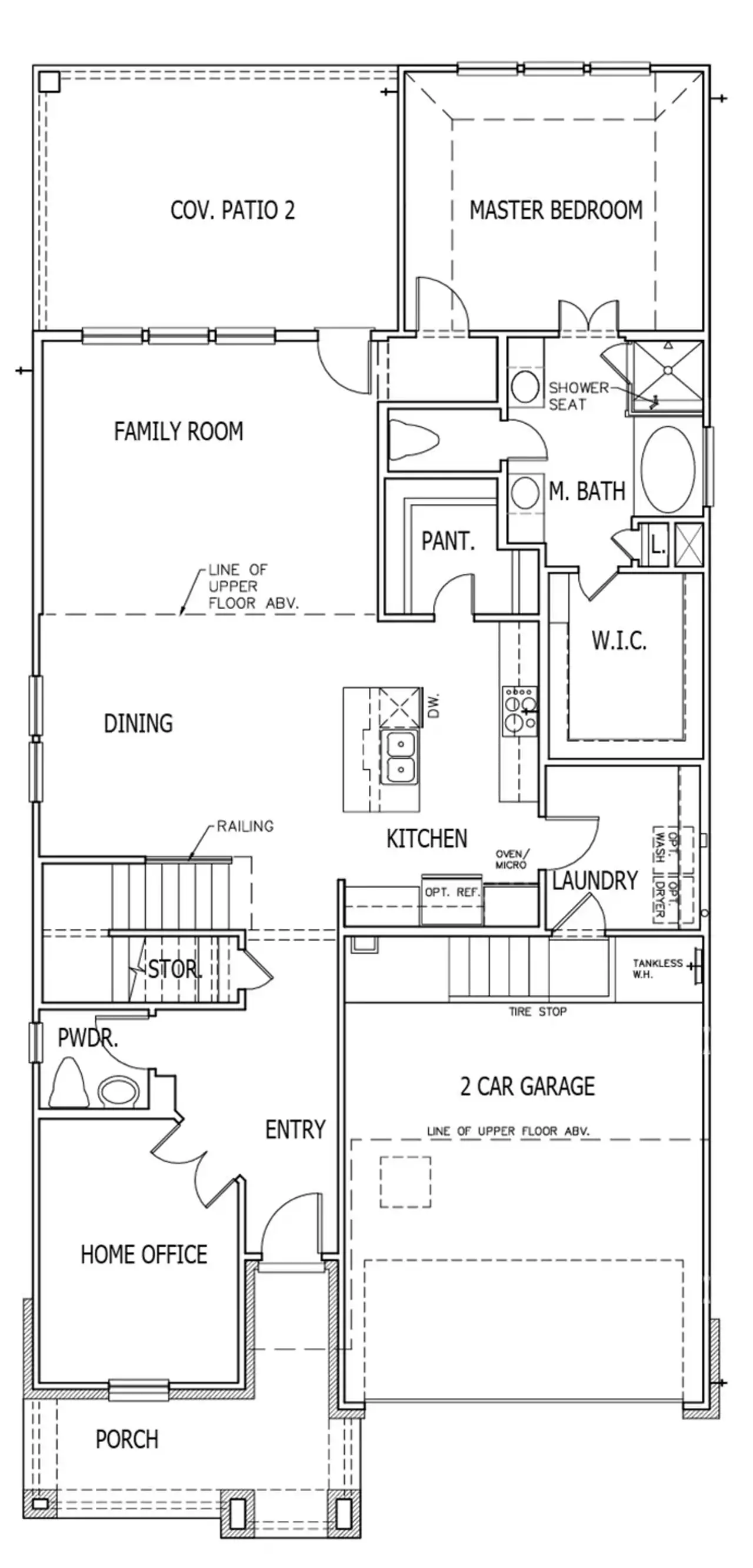 2D floor plan layout of this home in Park Hill Commons, San Antonio, TX (Image 2).