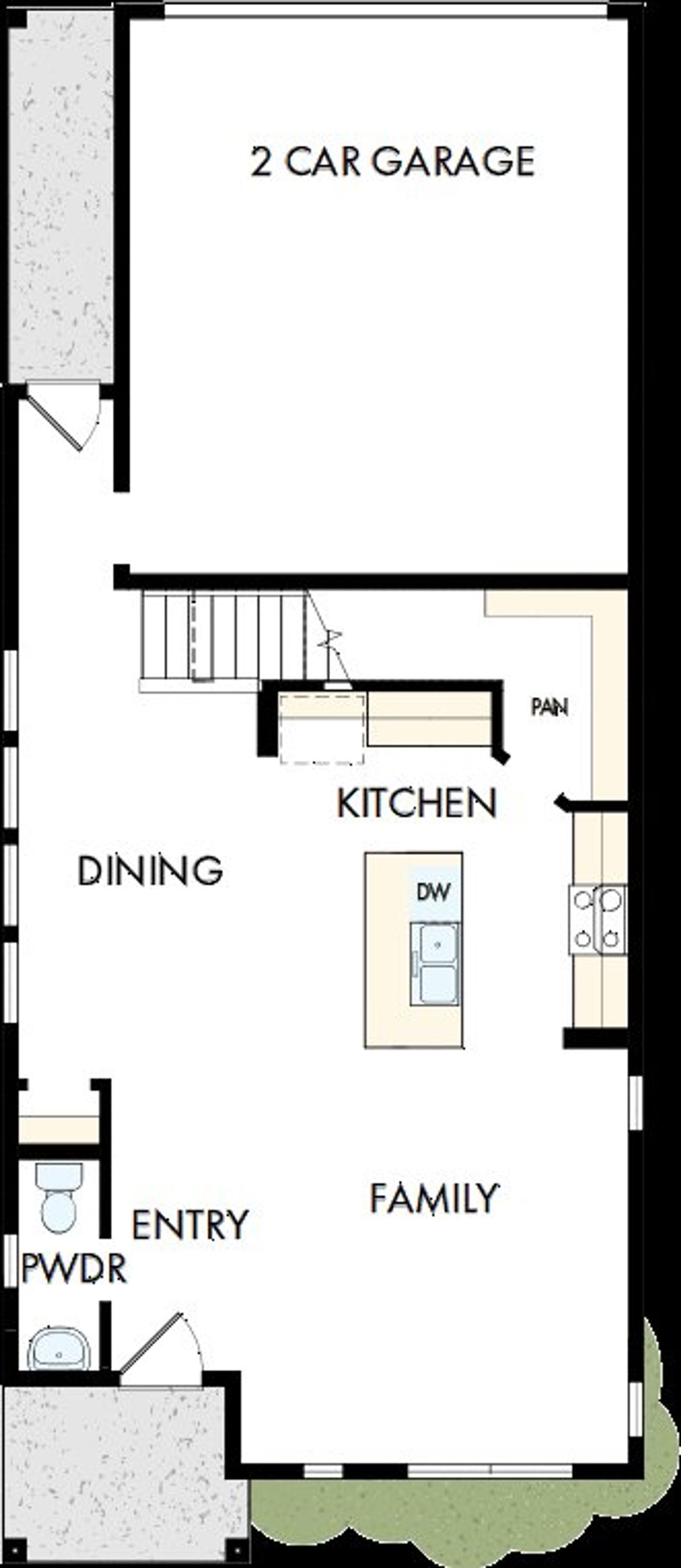 2D floor plan layout of this home in Painted Tree Woodland West – Cottages, McKinney, TX (Image 2).