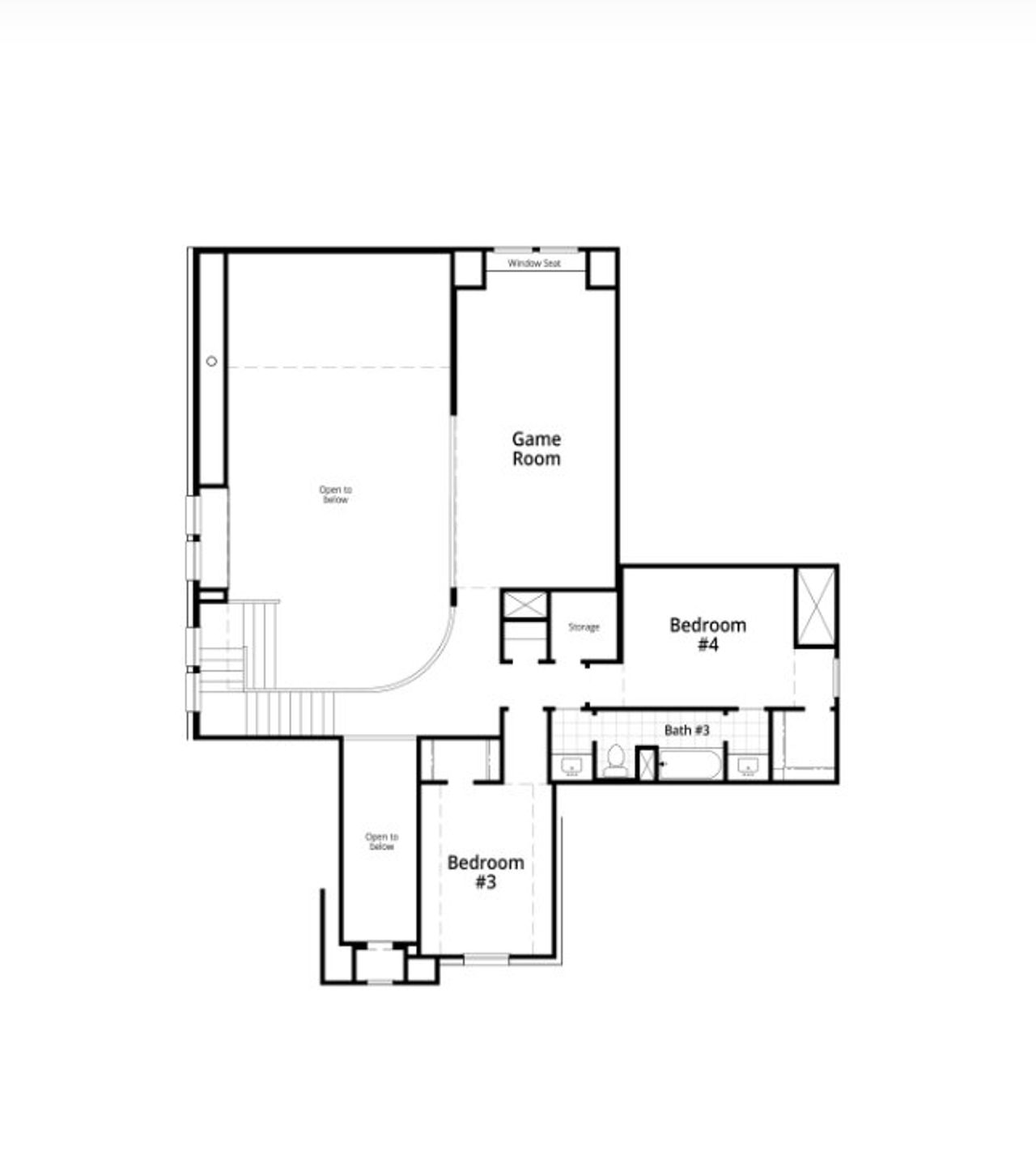 2D floor plan layout for the Stanley by Highland Homes in The George, Richmond, TX (Image 2).