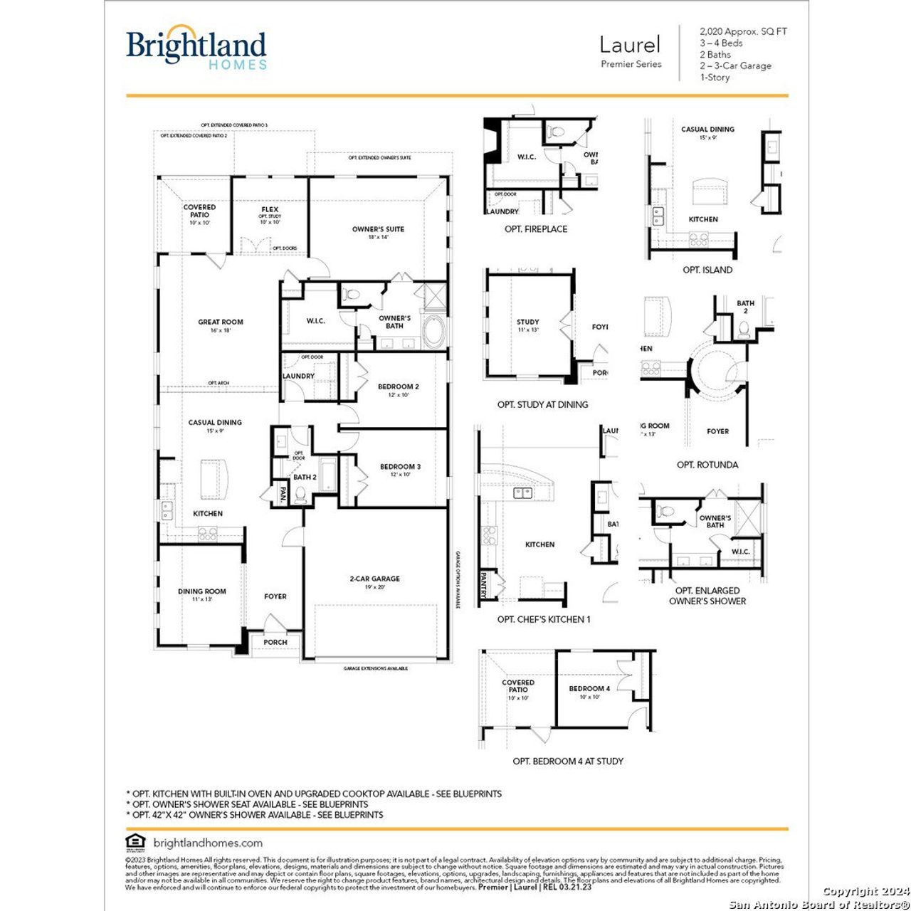 2D floor plan layout of this home in Veramendi, New Braunfels, TX (Image 2).