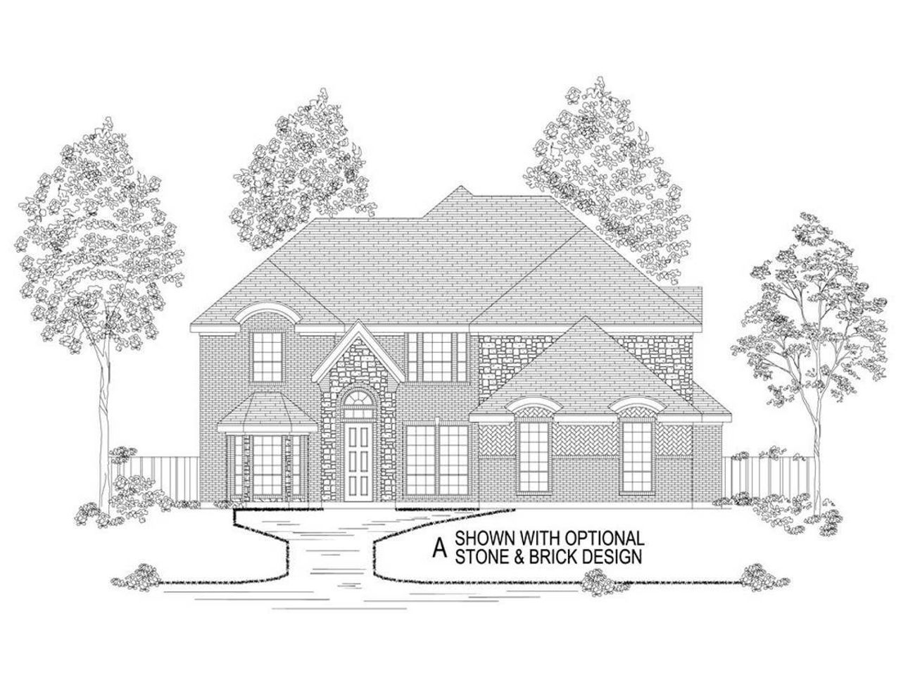 Representative rendering of the exterior for the Crestone FSW by First Texas Homes (Image 2).