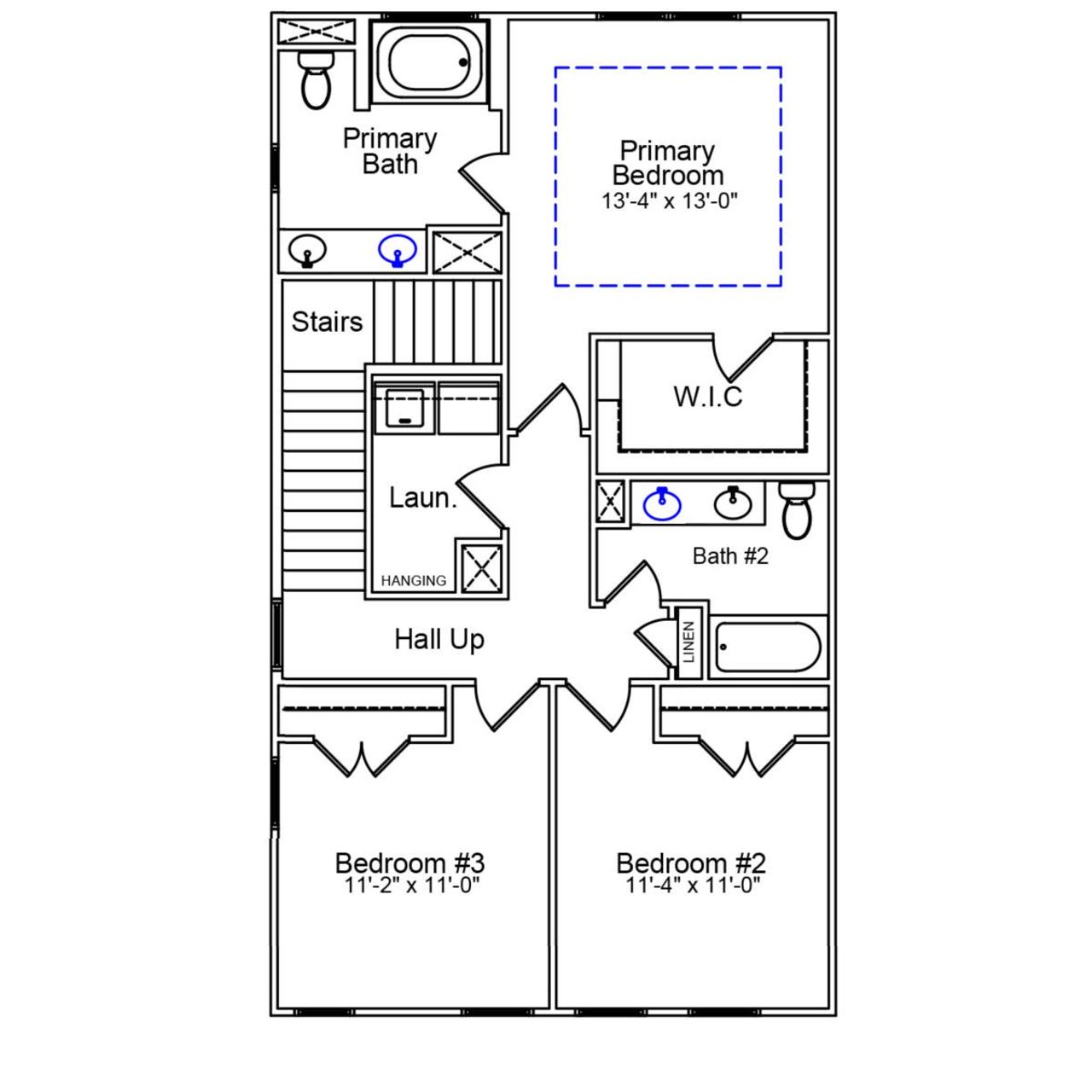 2D floor plan layout of this home in Sweetbrier, Durham, NC (Image 2). 2D floor plan layout of this home in Sweetbrier, Durham, NC (Image 2).