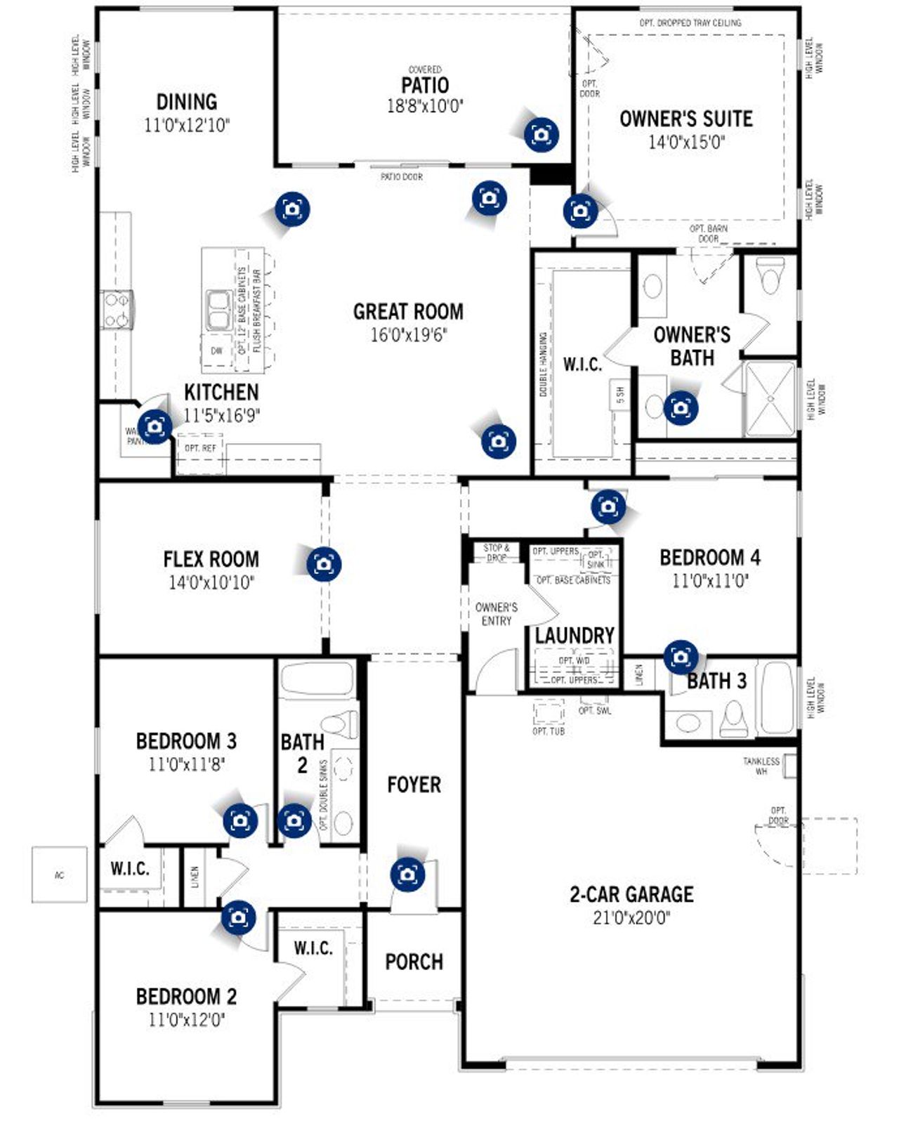 2D floor plan layout of this home in Bella Vista Farms, San Tan Valley, AZ (Image 2). 2D floor plan layout of this home in Bella Vista Farms, San Tan Valley, AZ (Image 2).