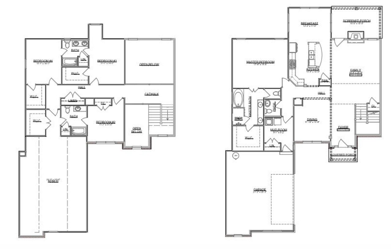 2D floor plan layout for the The Cumberland by Smithbilt Homes in The Preserve, Oak Ridge, TN (Image 2).