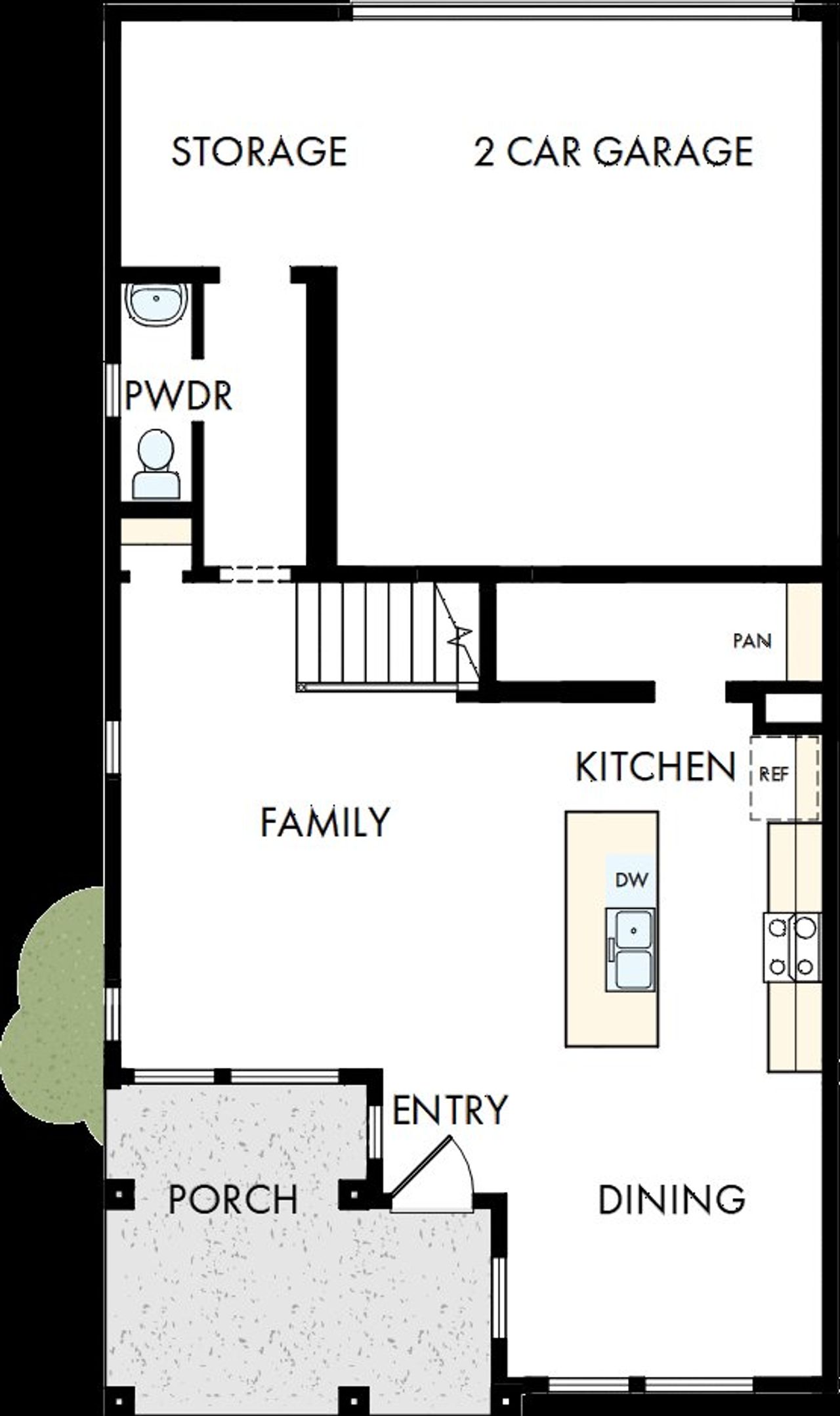 2D floor plan layout of this home in Baseline Peaks Collection, Broomfield, CO (Image 2).