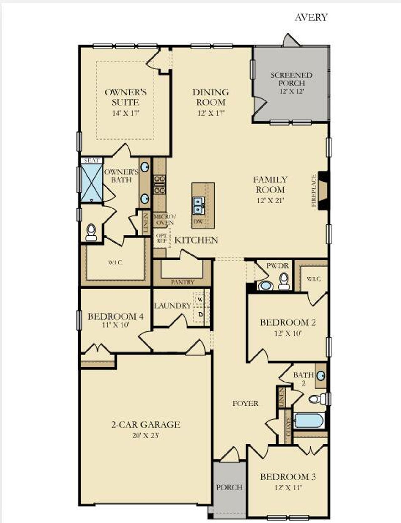2D floor plan layout of this home in , Summerville, SC (Image 2).