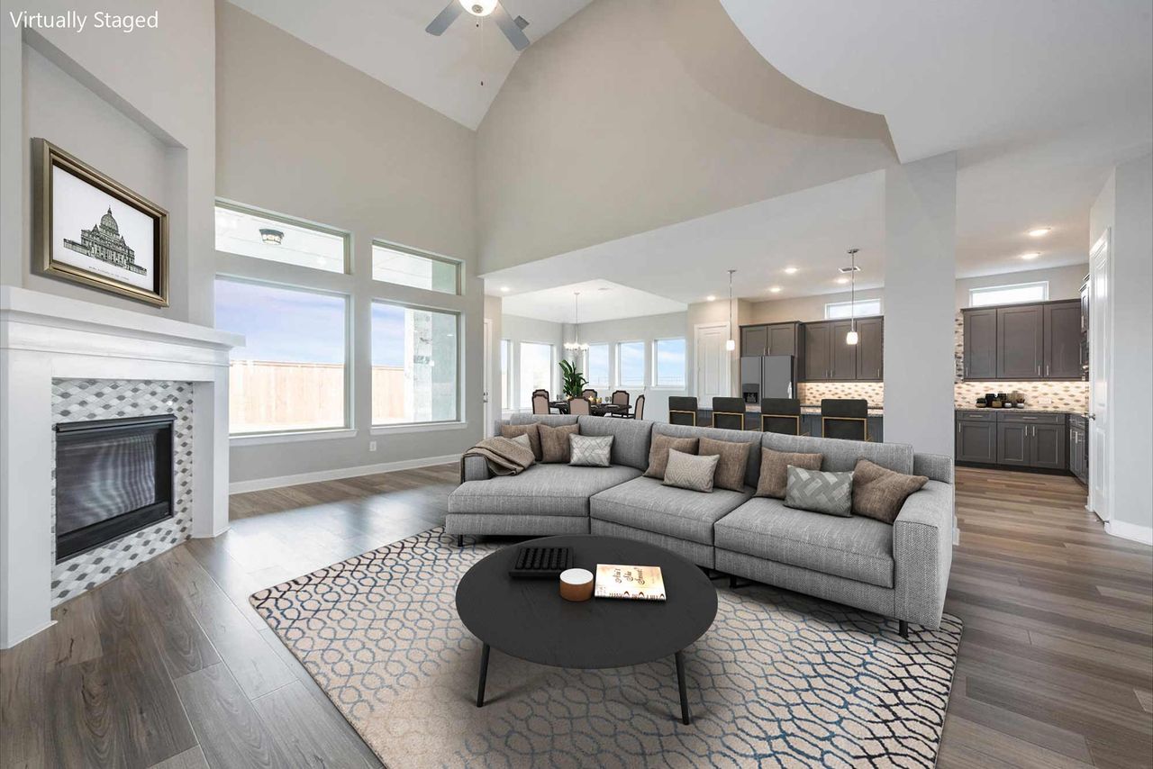 Representative furnished interior of a home built from the The Glenmeade by David Weekley Homes in Sienna 65' Homesites, Missouri City (Image 2).