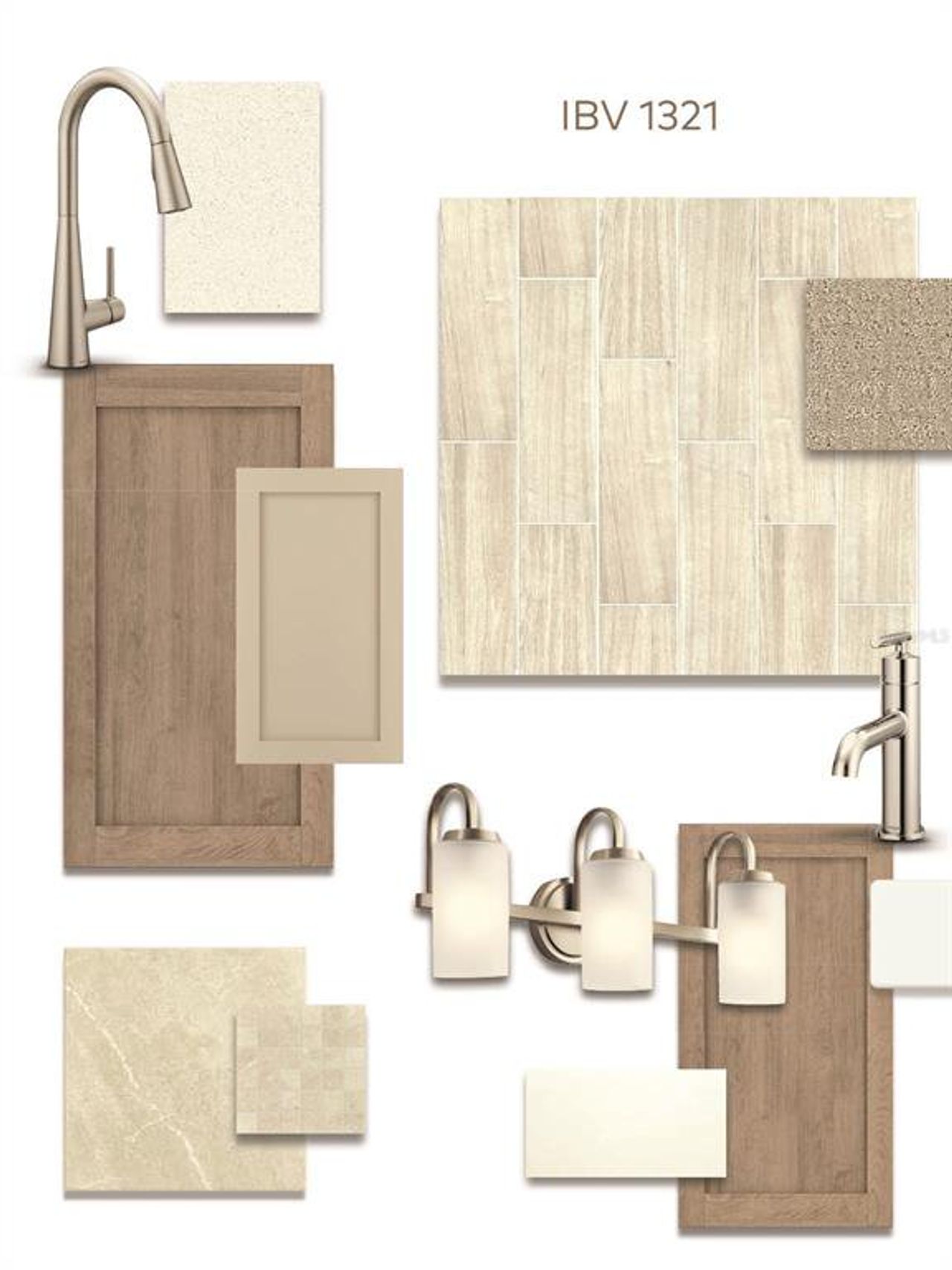 Sample of building materials used in homes in Isles at Bayview, Parrish (Image 2).