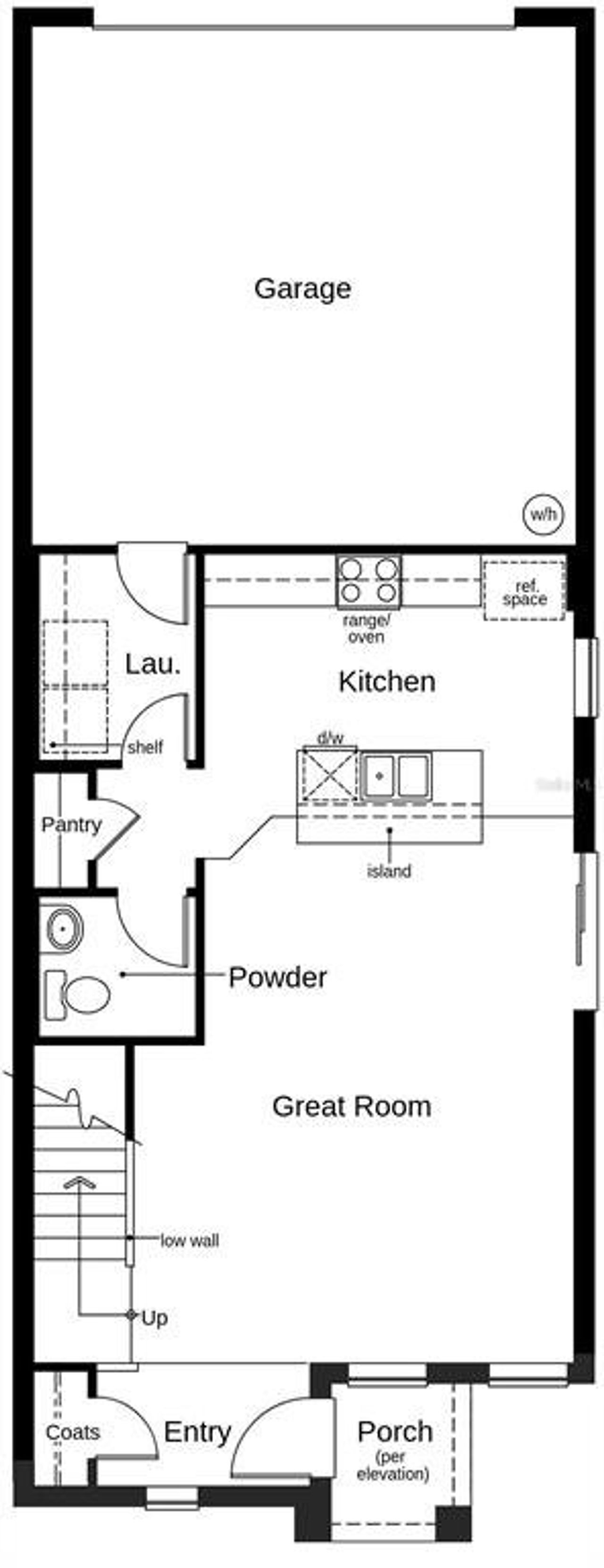 2D floor plan layout of this home in Bellaviva III at Westside, Davenport, FL (Image 2).