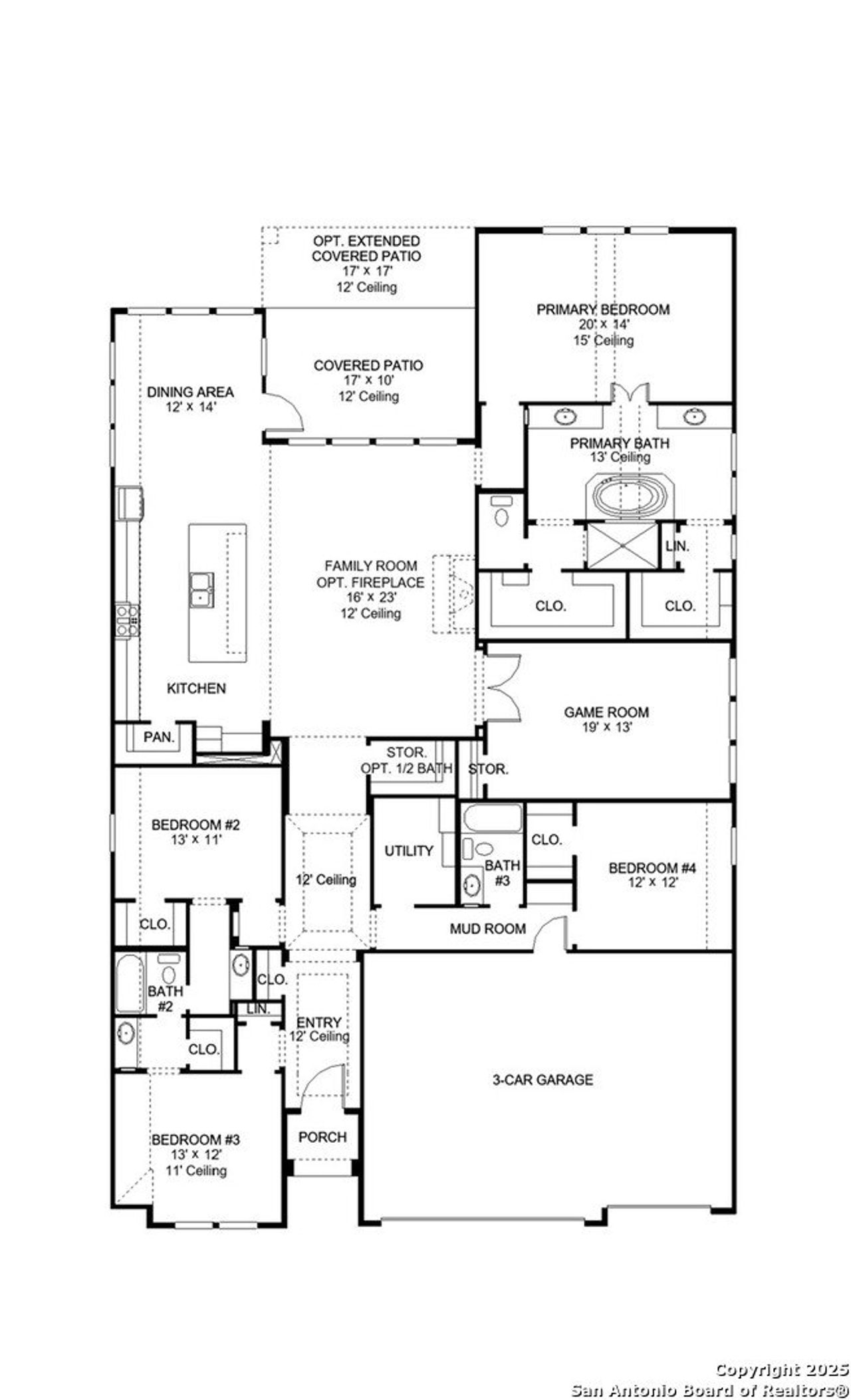 2D floor plan layout of this home in Windborne 100', Schertz, TX (Image 2). 2D floor plan layout of this home in Windborne 100', Schertz, TX (Image 2).