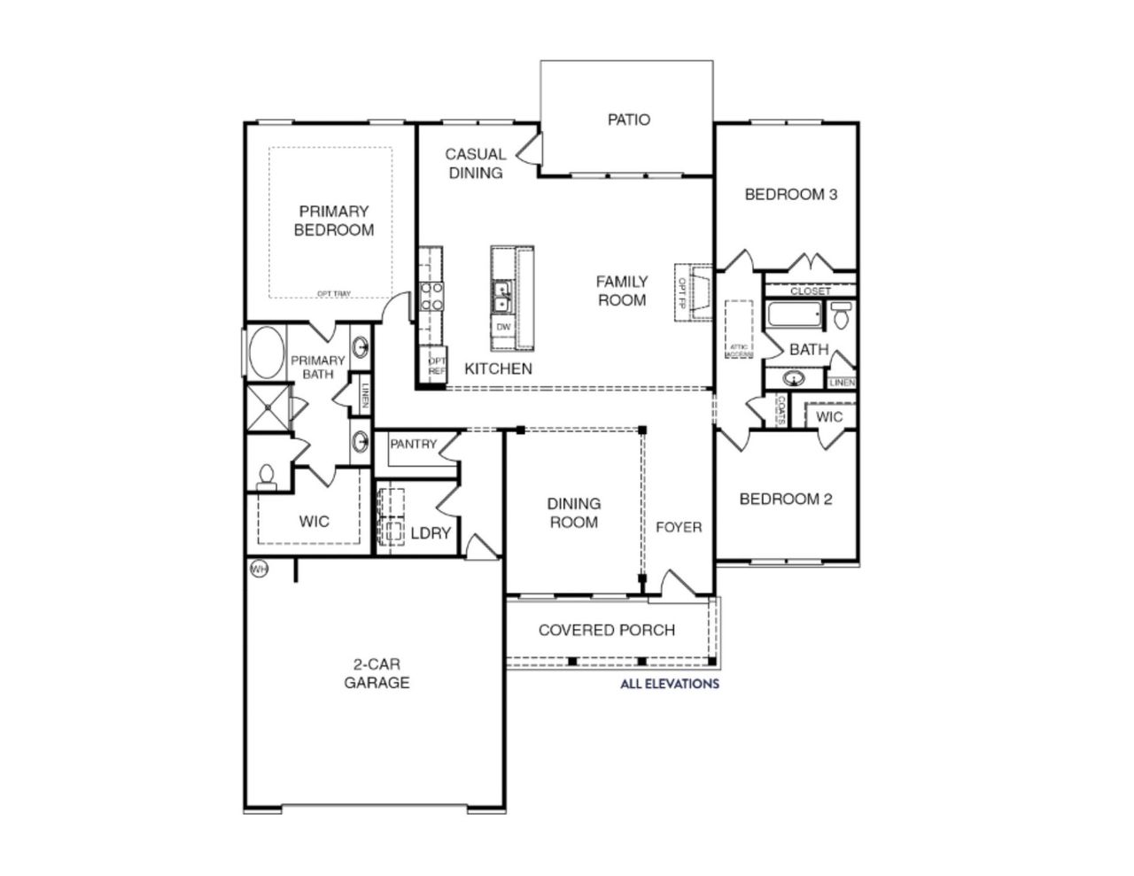 2D floor plan layout of this home in Weslyn Park, Social Circle, GA (Image 2).