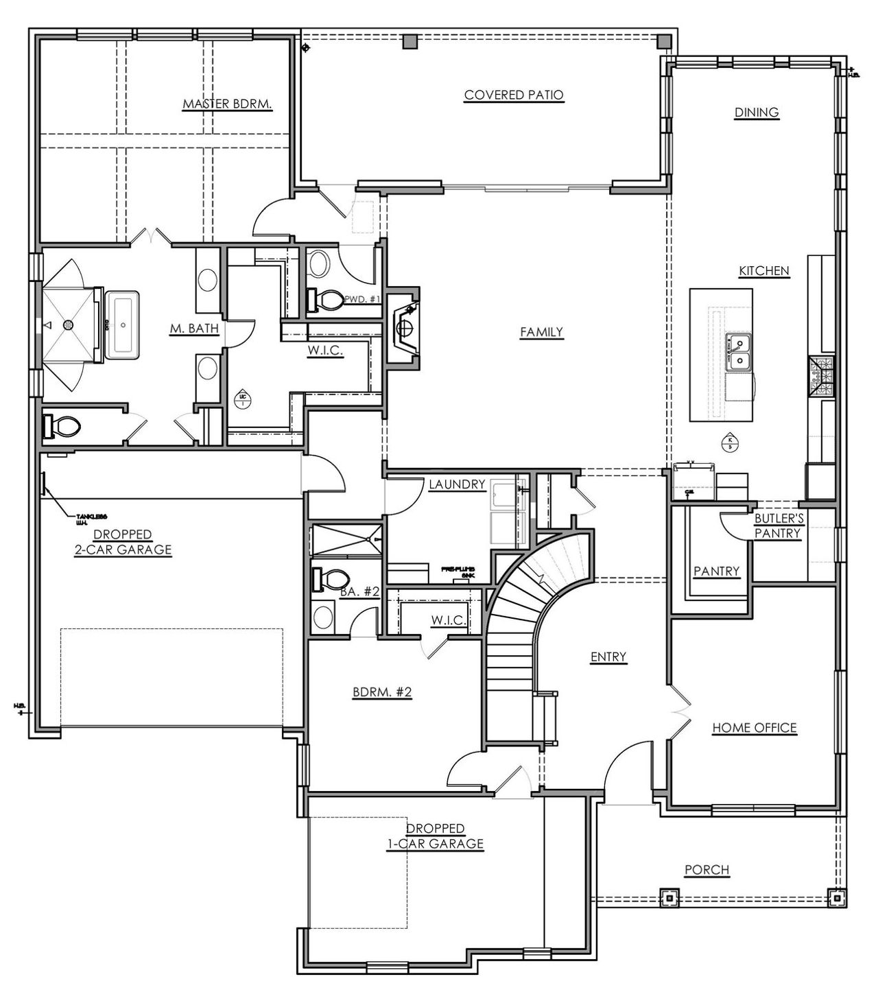 2D floor plan layout of this home in Santa Rita Ranch, Liberty Hill, TX (Image 2).