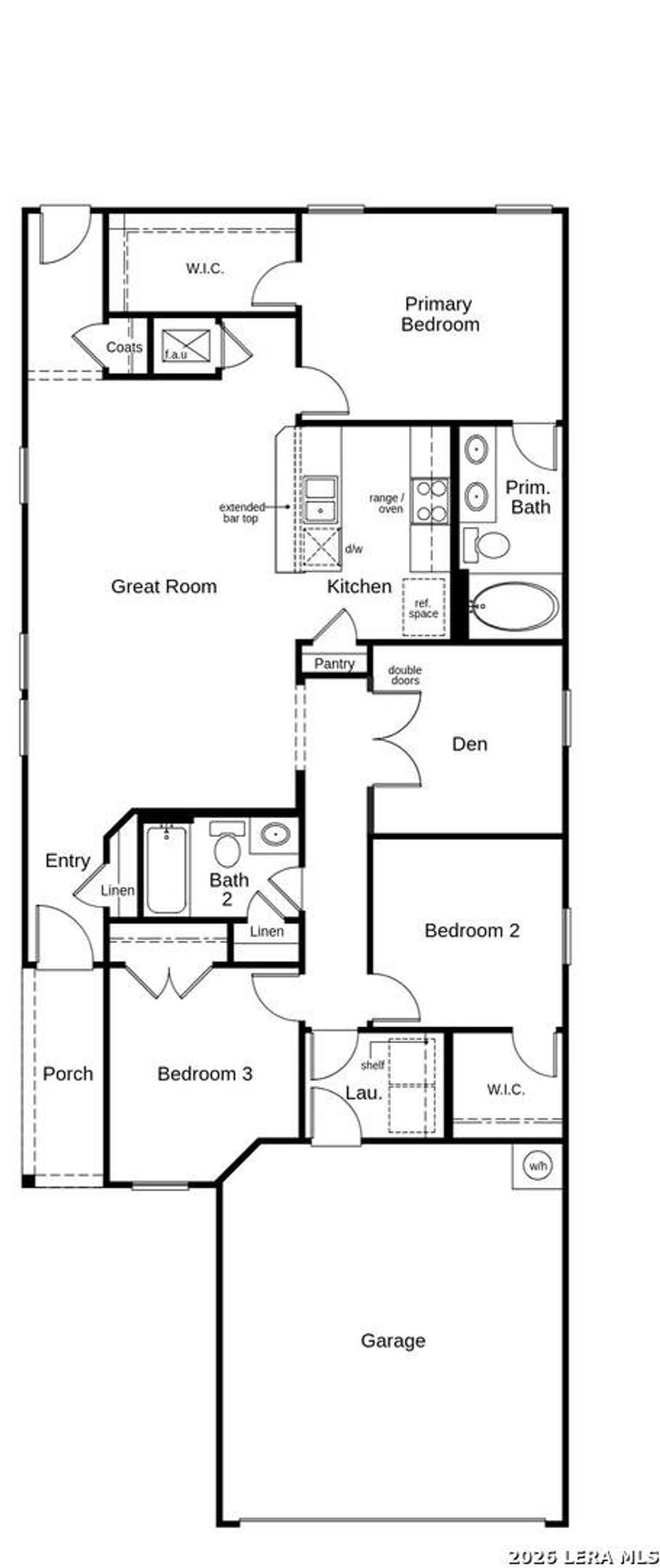 2D floor plan layout of this home in Southton Cove, Elmendorf, TX (Image 2).