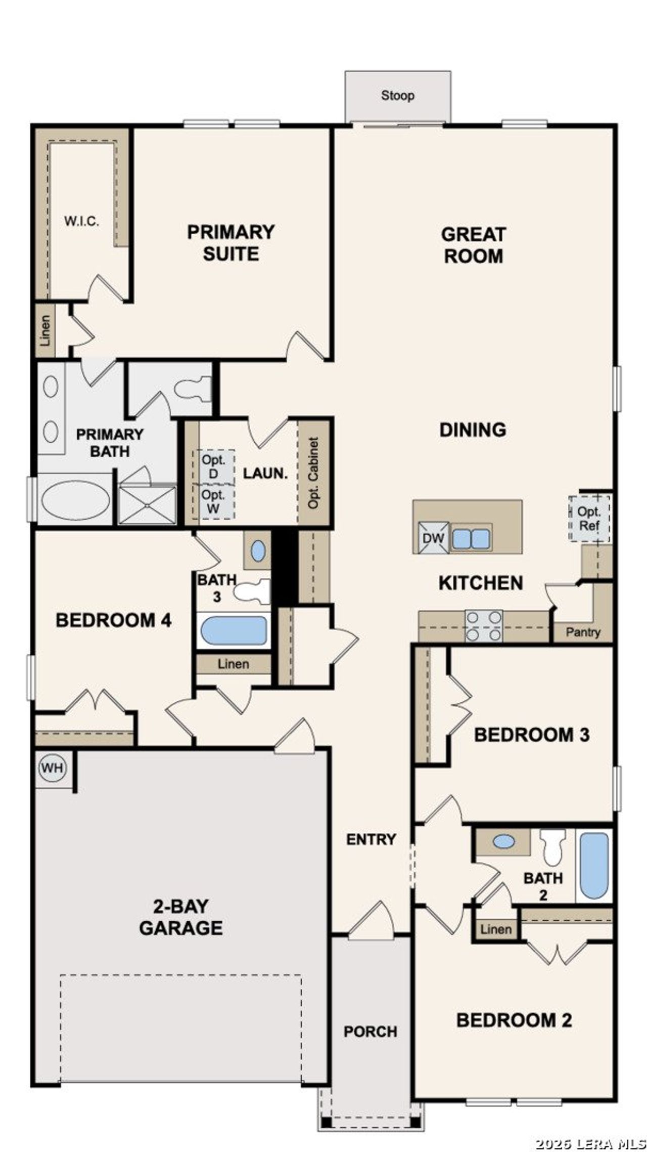 2D floor plan layout of this home in Garden Grove, San Antonio, TX (Image 2).