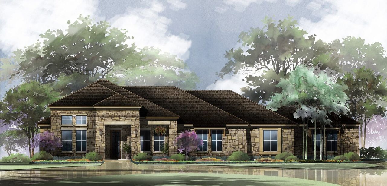 Dijon Floor Plan in Enchanted Bluff, Garden Ridge | Sitterle Homes Elevation B