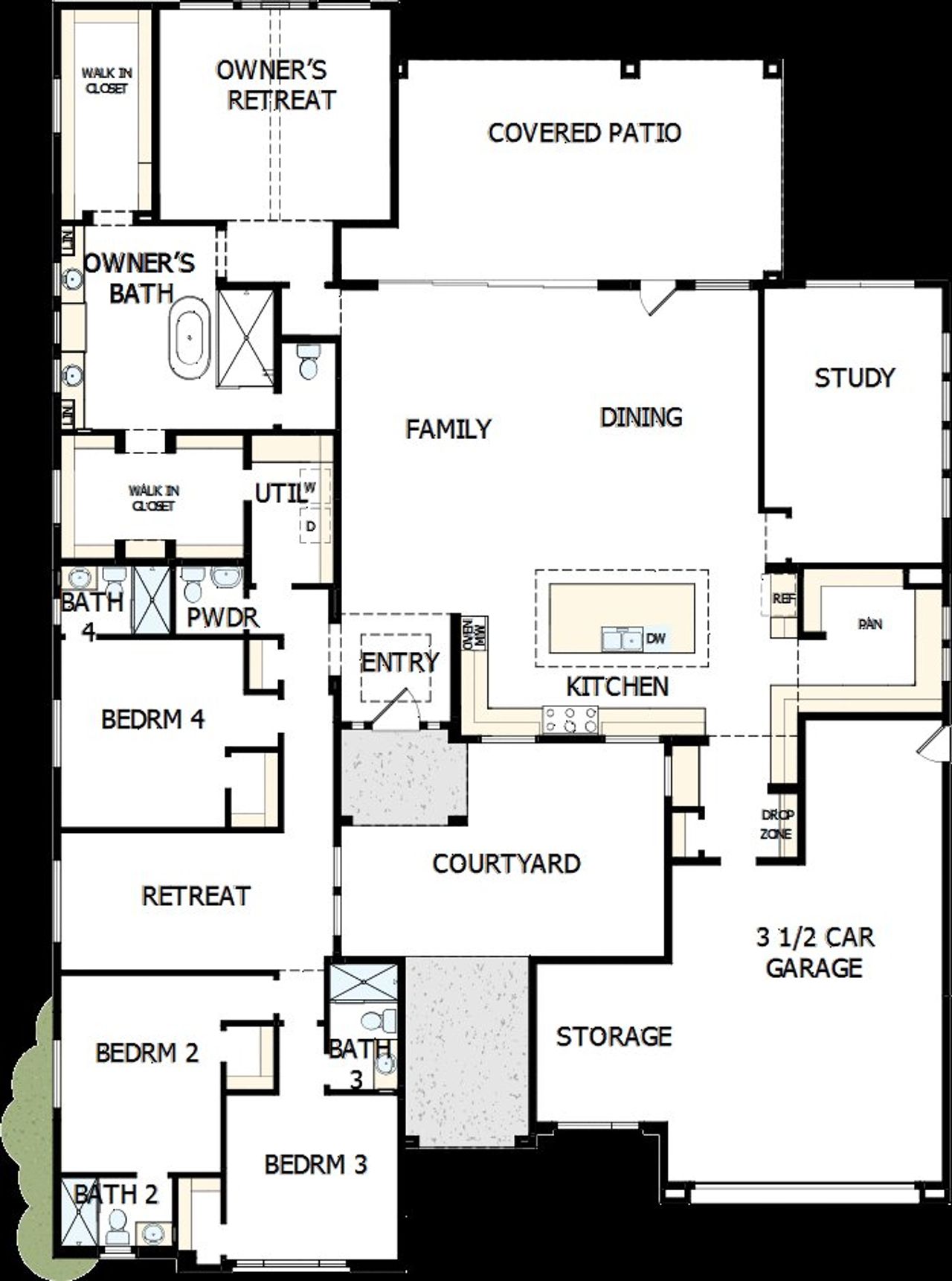 2D floor plan layout of this home in Alta at Verrado Regent Hills, Buckeye, AZ (Image 2).