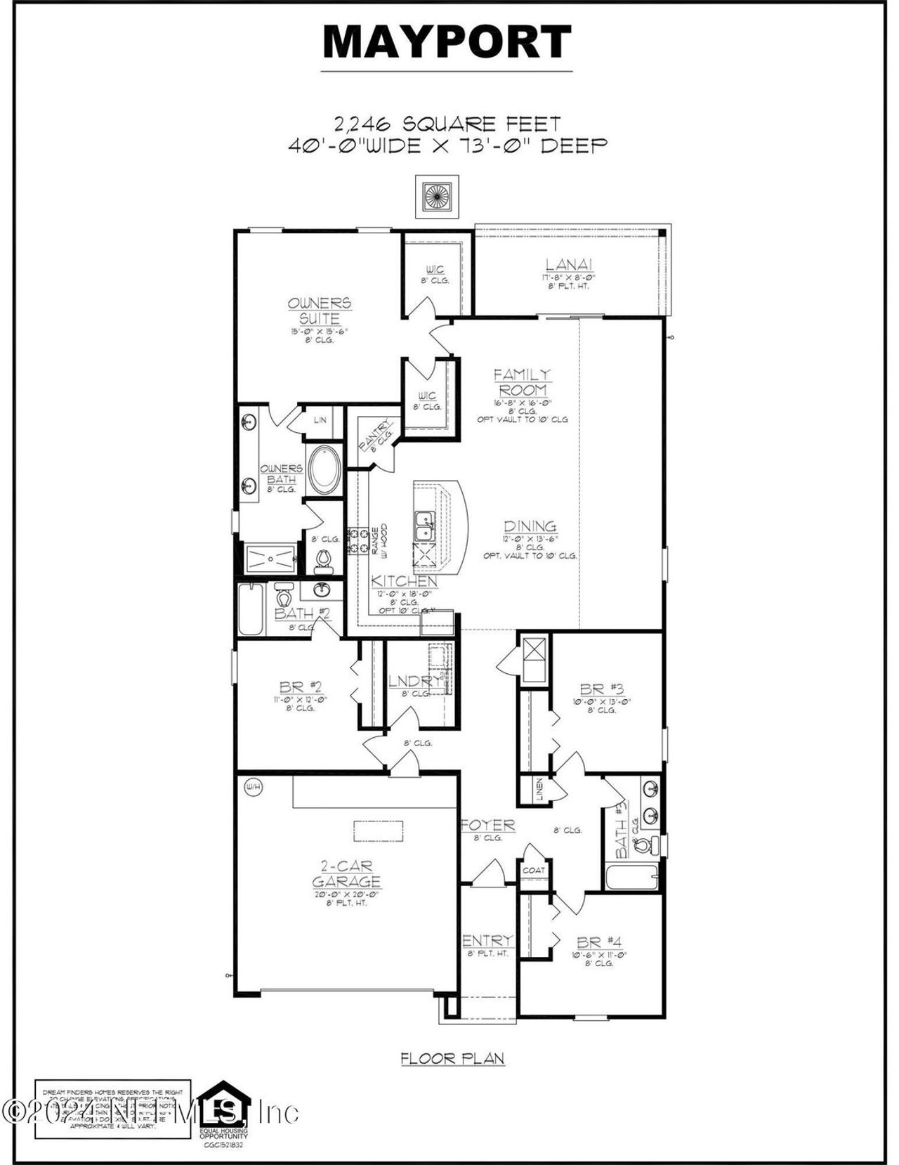 2D floor plan layout of this home in , Jacksonville, FL (Image 2).