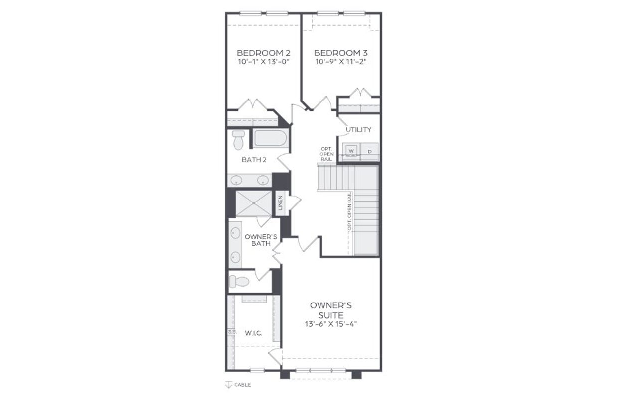 2D floor plan layout for the Julia - modern by Cadence Homes in Karis, Crowley, TX (Image 2). 2D floor plan layout for the Julia - modern by Cadence Homes in Karis, Crowley, TX (Image 2).