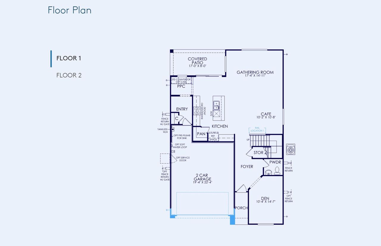 2D floor plan layout of this home in Visara, Surprise, AZ (Image 2).