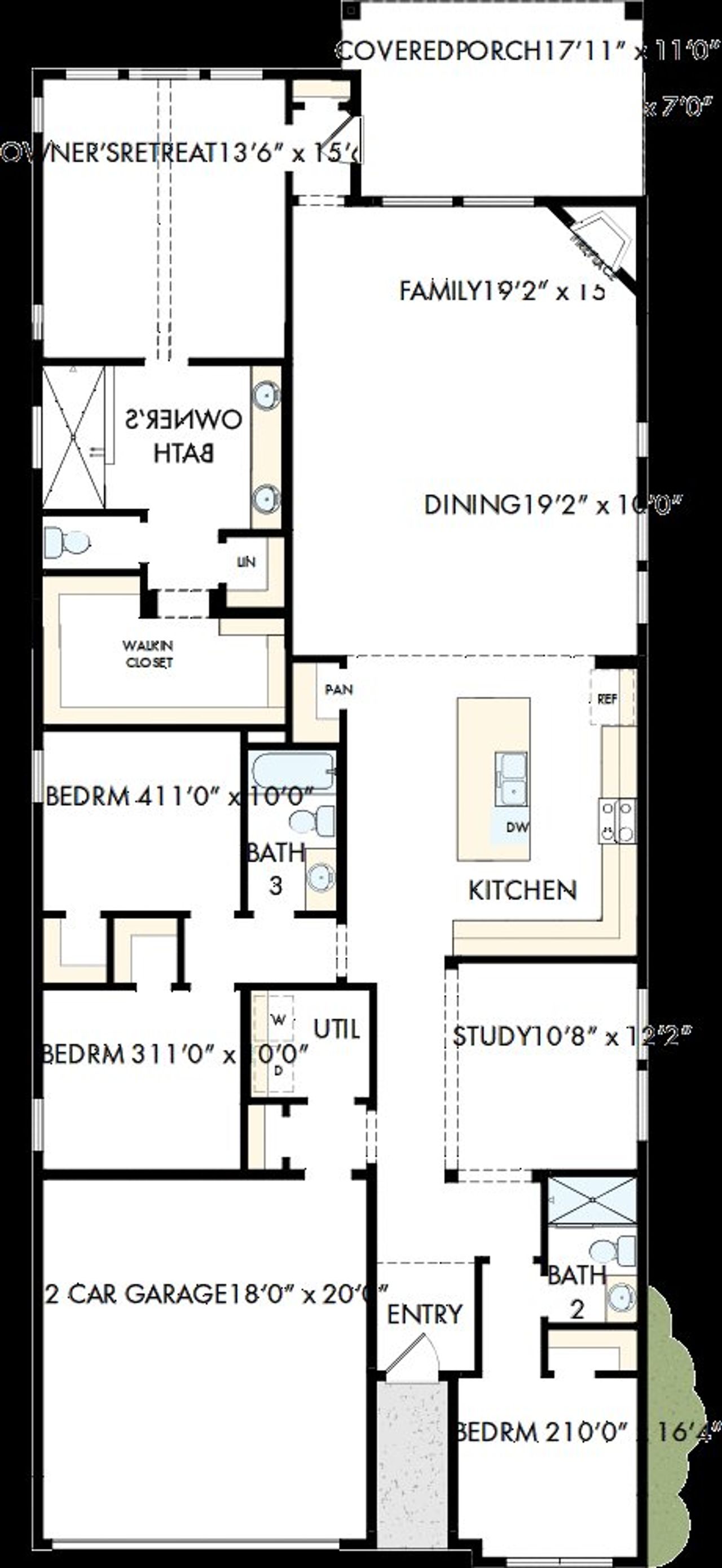2D floor plan layout of this home in Grange - Reserve Collection, Katy, TX (Image 2). 2D floor plan layout of this home in Grange - Reserve Collection, Katy, TX (Image 2).