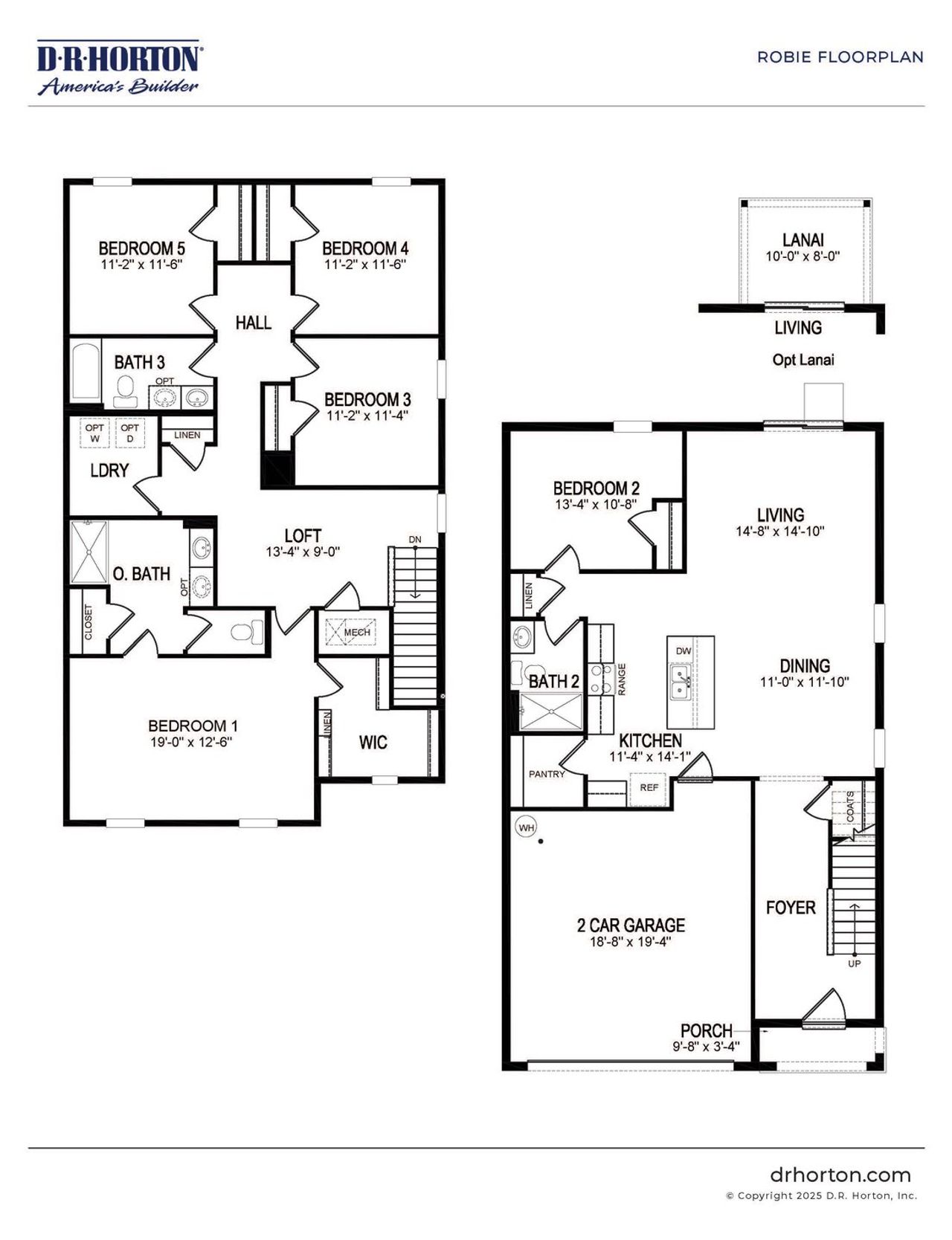 2D floor plan layout of this home in Venetian Grove, Vero Beach, FL (Image 2).