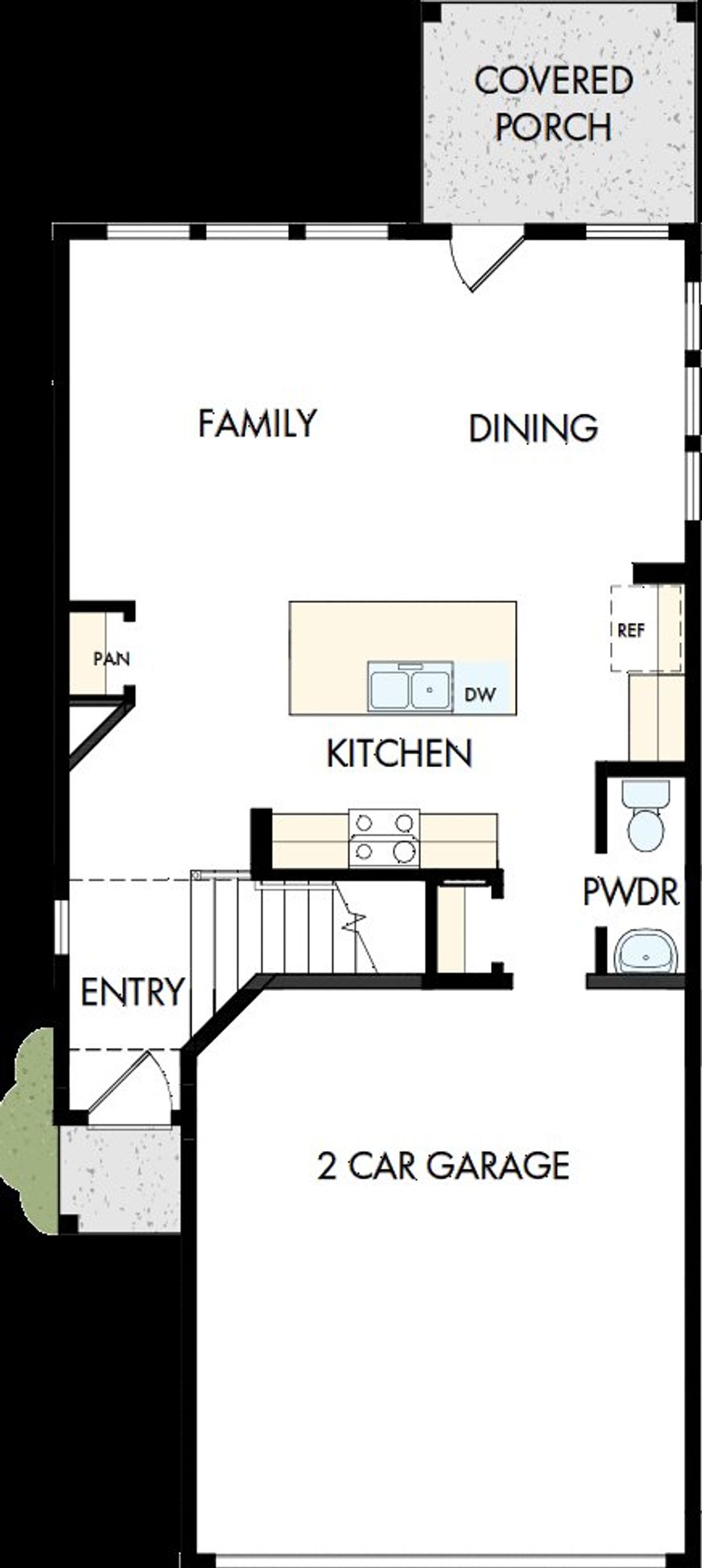 2D floor plan layout of this home in The Twilight at Goodnight Ranch, Austin, TX (Image 2).